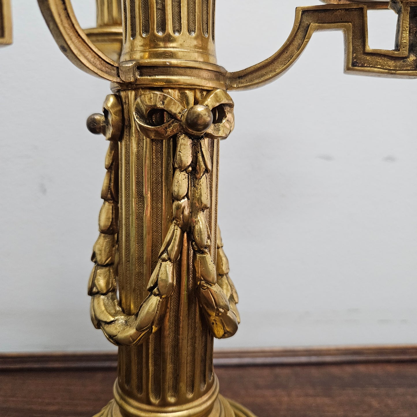 Impressive Louis XVl th Gilt Bronze Candleholder.  Circ 1780