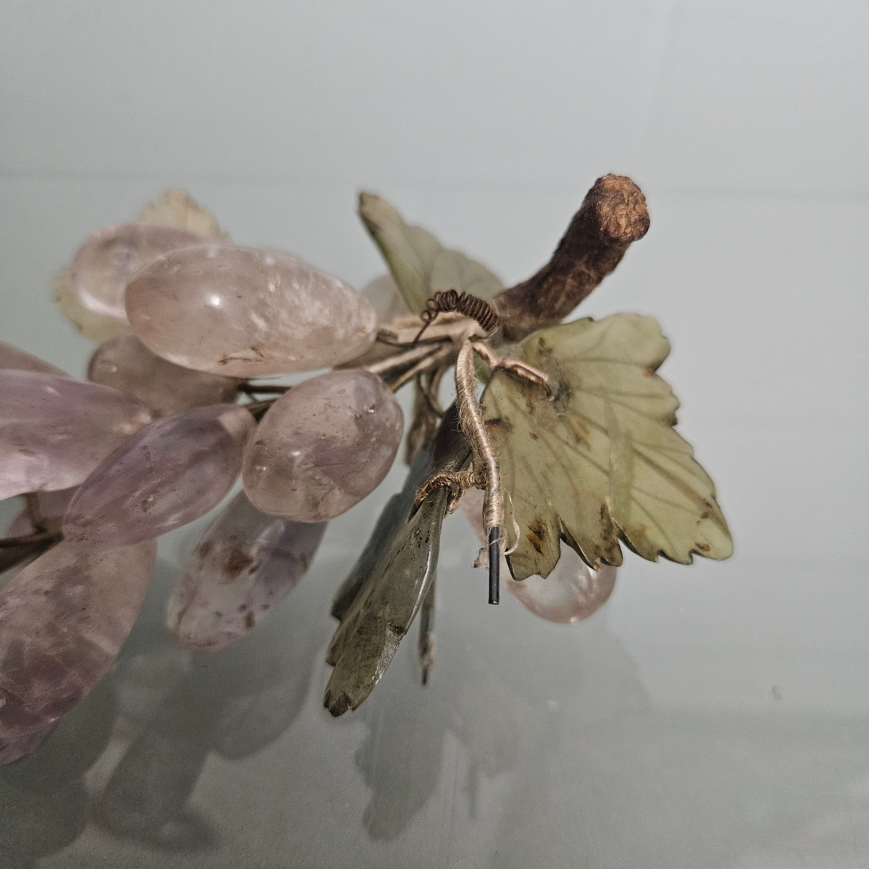 Vintage Cluster Of Amethyst & Jade Grapes & Leaves | Antique & Vintage | Moonee Ponds Antiques | Australia Wide Delivery