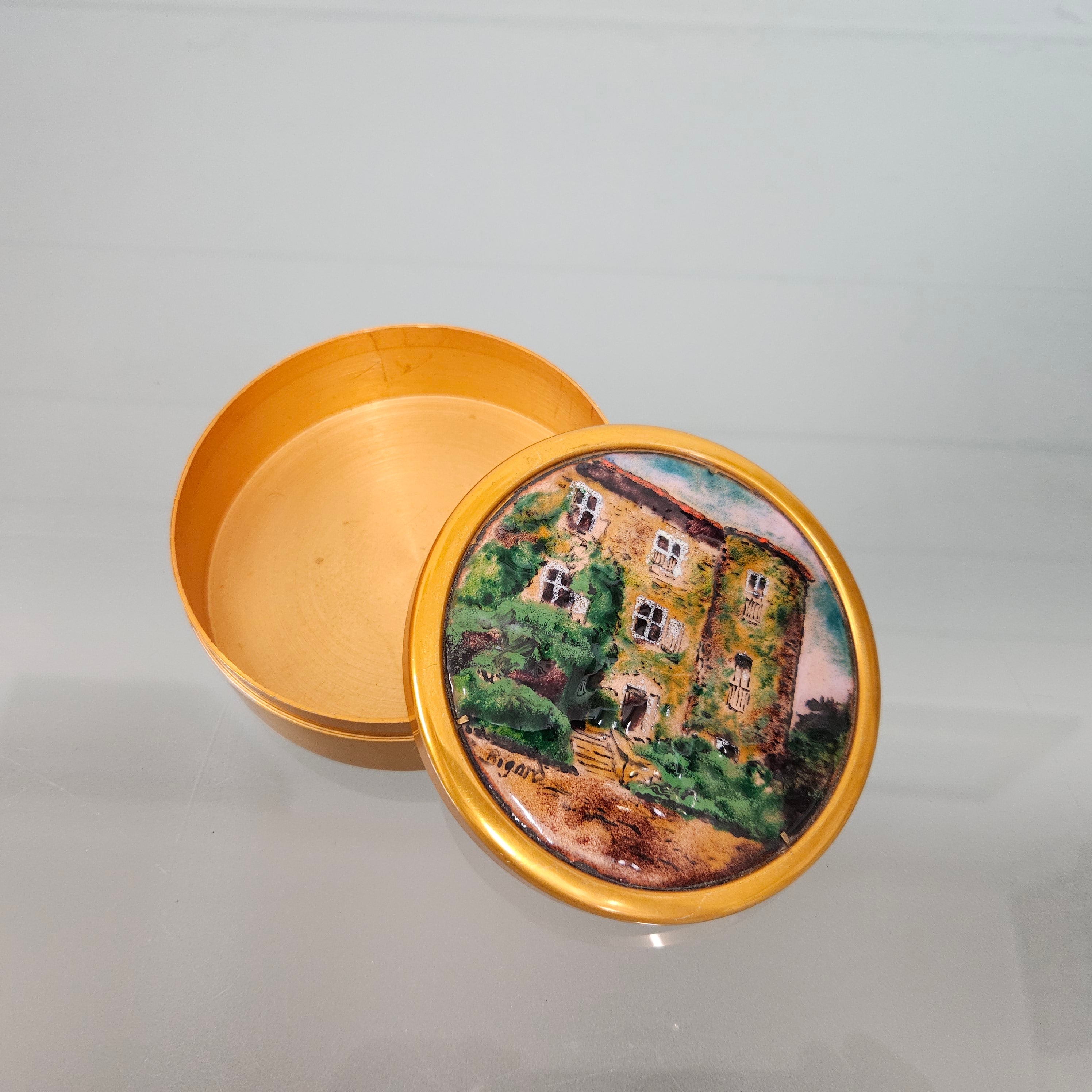 Vintage Enamel & Copper Trinket Box | Antique & Vintage | Moonee Ponds Antiques | Australia Wide Delivery