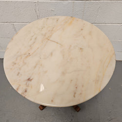 Vintage Mahogany Marble Top Round Table | Antique & Vintage | Moonee Ponds Antiques | Australia Wide Delivery