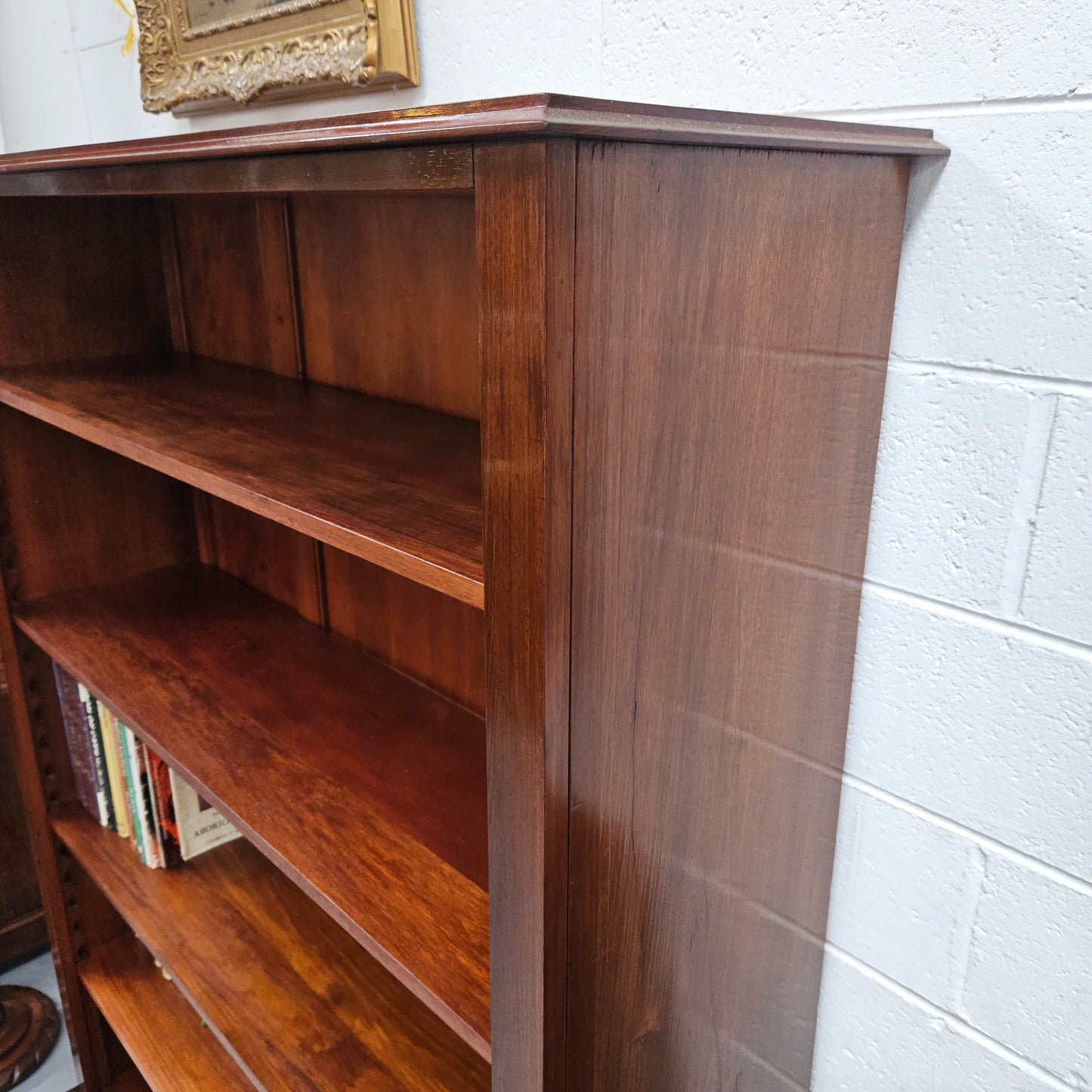 Australian Blackwood Open Bookcase With Adjustable Shelves