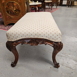 Antique George III  Style Double Rosewood  Upholstered Stool