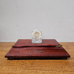 Antique Mahogany Ink Stand With Pen | Antique & Vintage | Moonee Ponds Antiques | Australia Wide Delivery