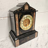 Fully Restored & Serviced French Inlaid Marble Time Piece Clock Moonee Ponds Antiques