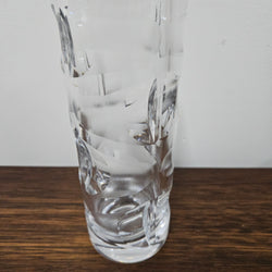 Deco Style Bohemian Carved Heavy Glass Vase | Antique & Vintage | Moonee Ponds Antiques | Australia Wide Delivery