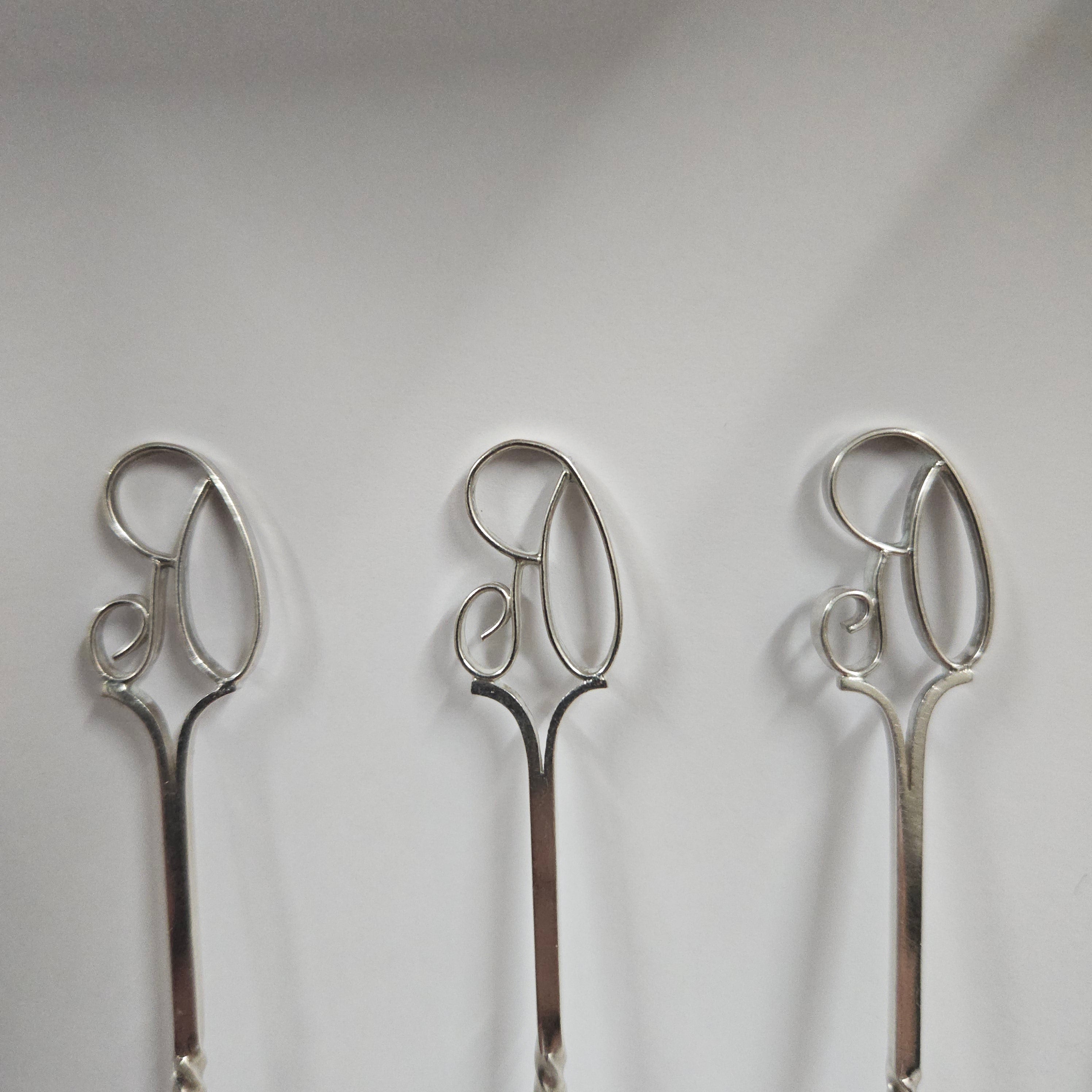 Set of 6 Sargison's (Hobart, Tasmania) Australian Arts & Crafts Sterling Silver Coffee Spoons | Antique & Vintage | Moonee Ponds Antiques | Australia Wide Delivery