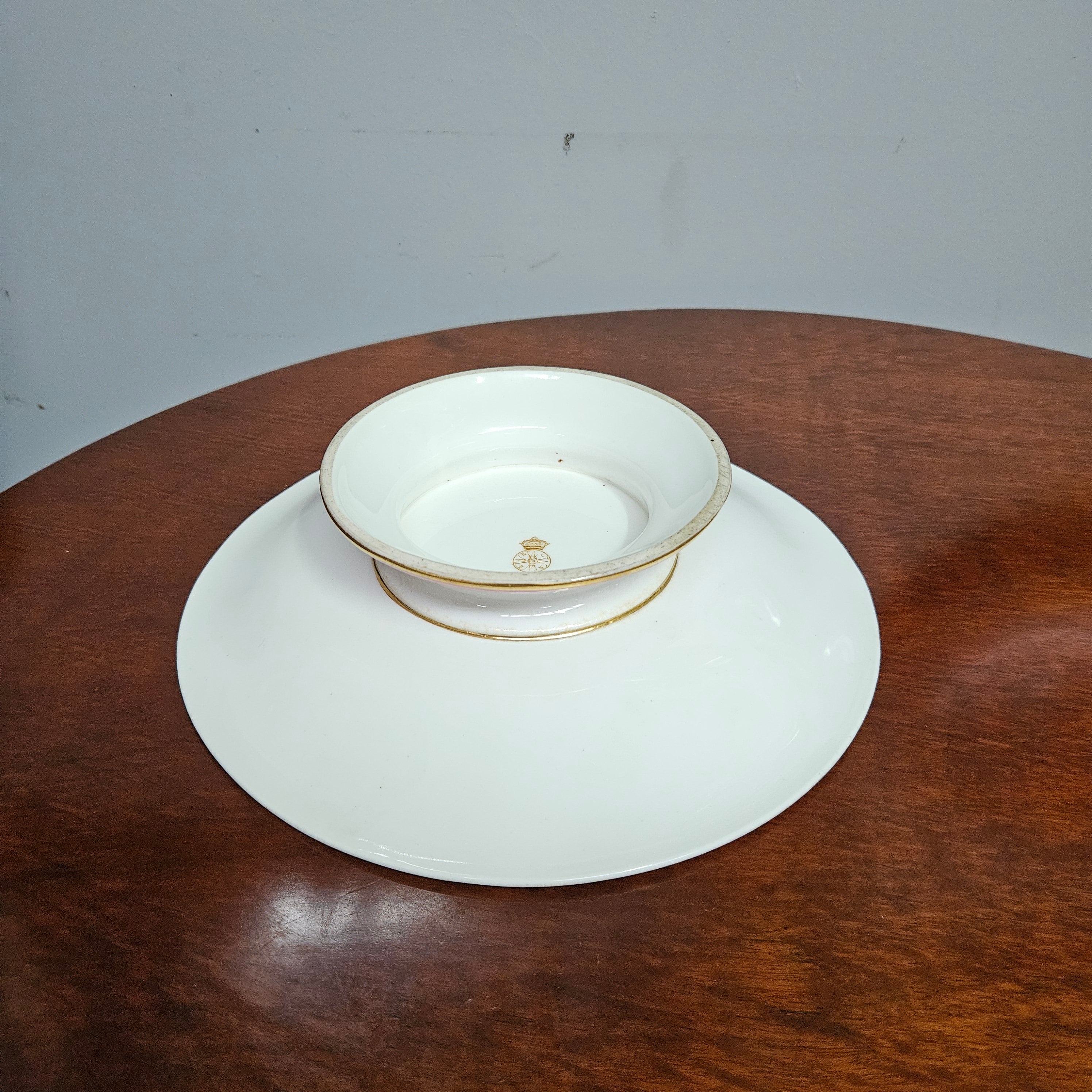 Antique Royal Worcester Hand Painted Comport