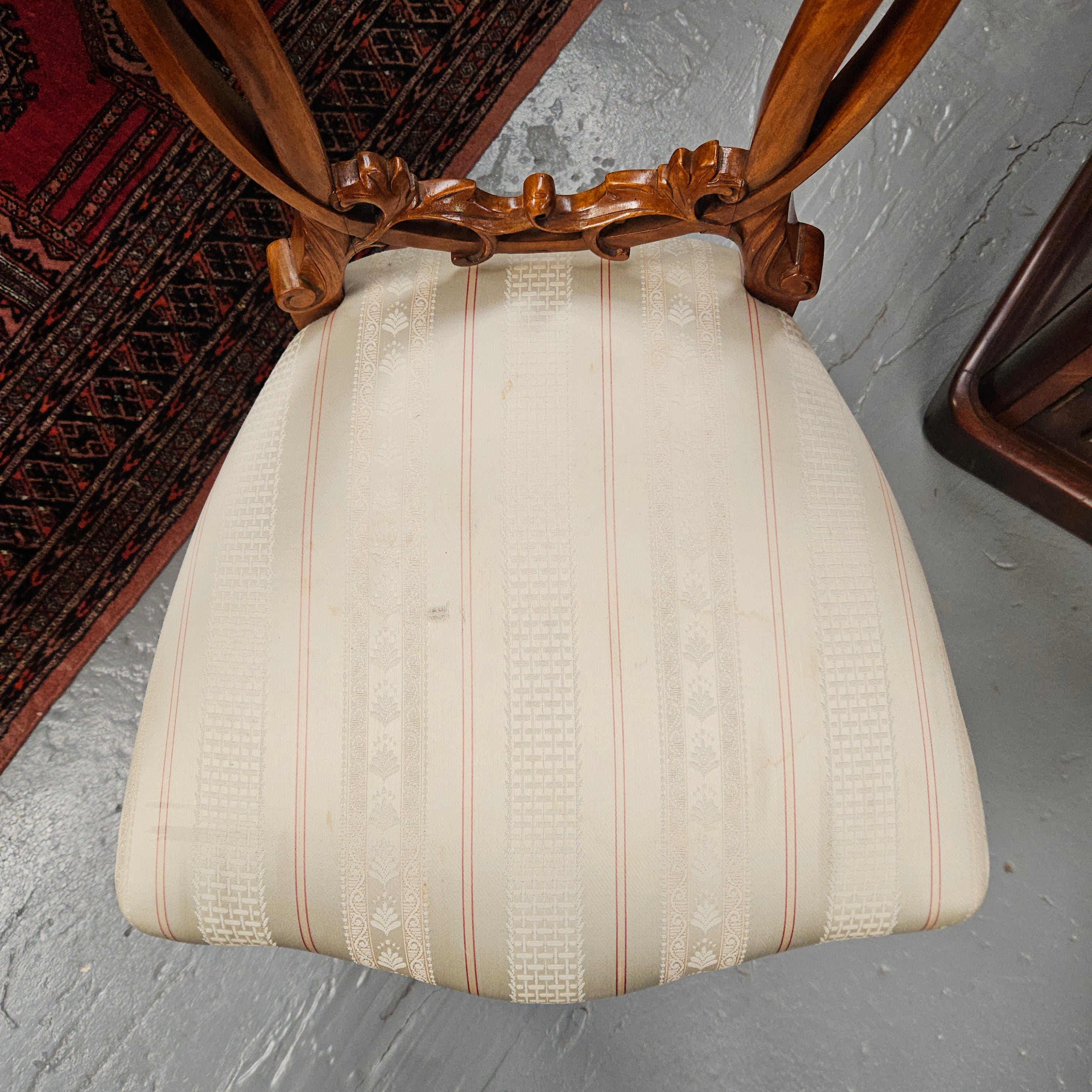 Victorian Walnut Carved Back Side Chair | Antique & Vintage | Moonee Ponds Antiques | Australia Wide Delivery