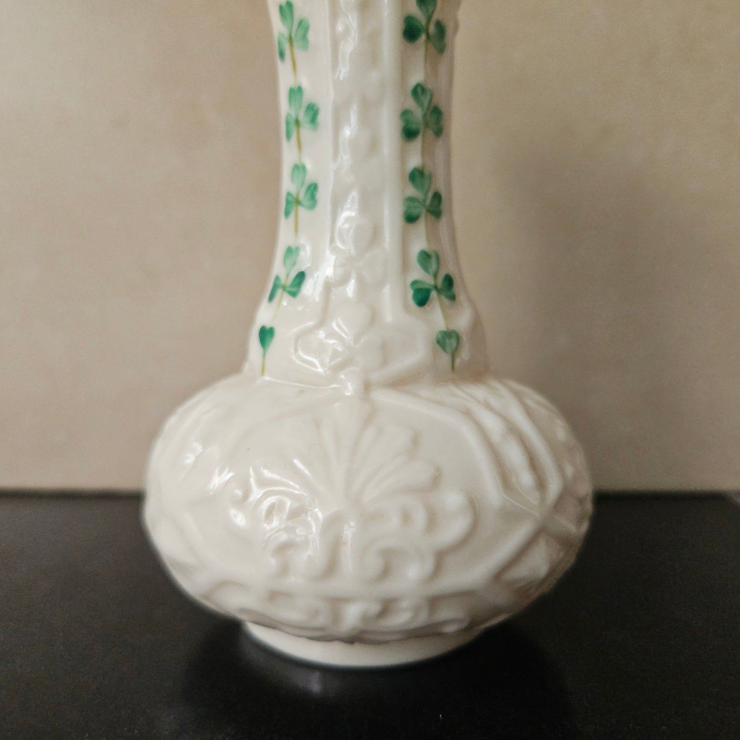 Belleek Shamrock Pattern Small Vase