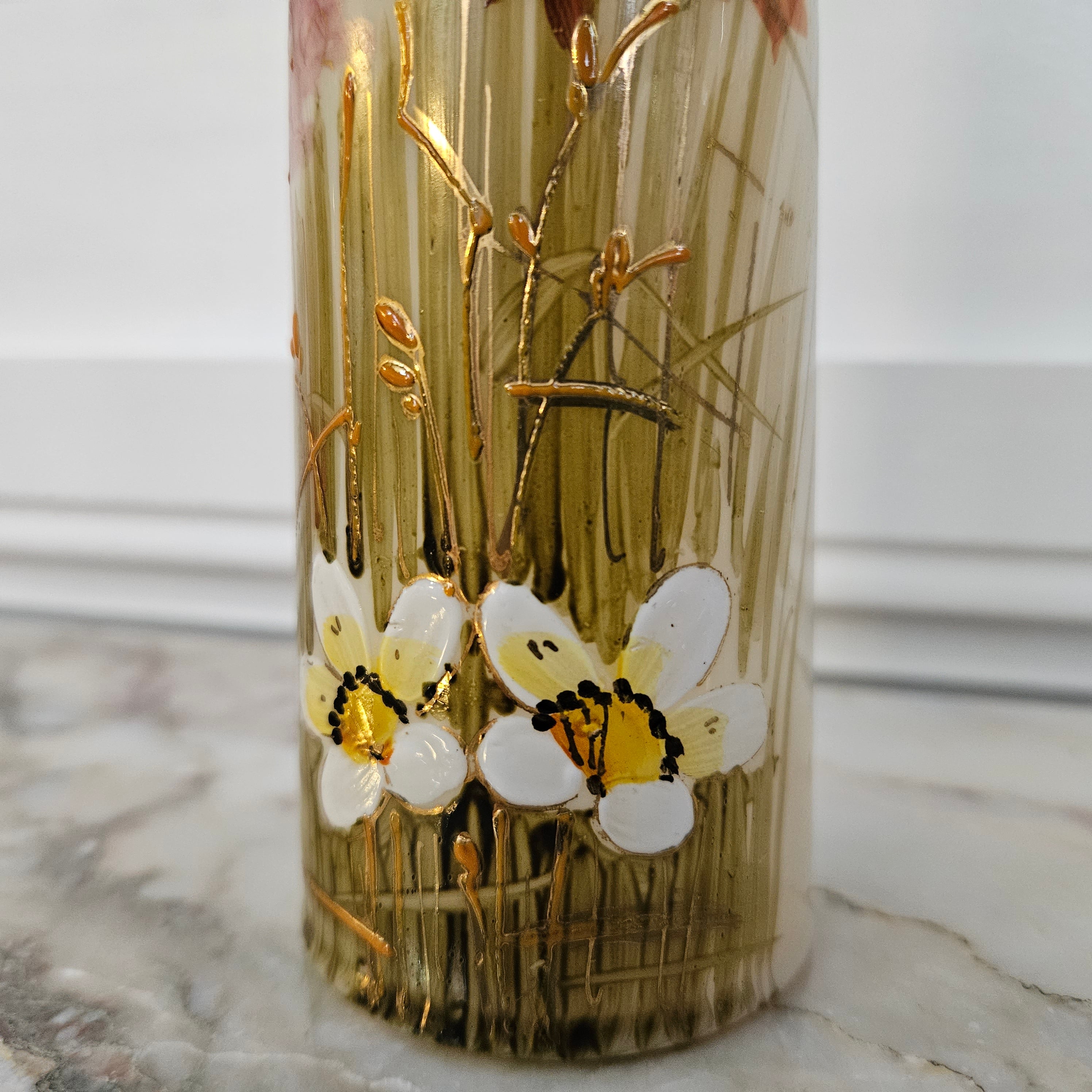 Antique Hand Painted Enameled Vase | Antique & Vintage | Moonee Ponds Antiques | Australia Wide Delivery