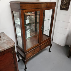Two Door Display Cabinet With Two Drawers | Antique & Vintage | Moonee Ponds Antiques | Australia Wide Delivery