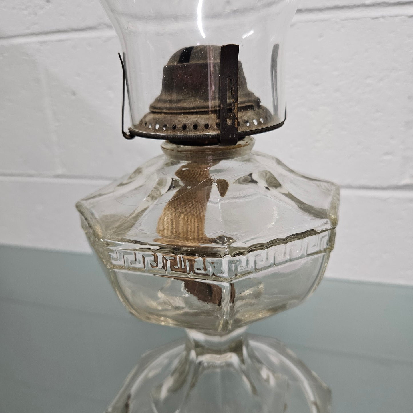 Vintage Clear Glass Kero Lamp