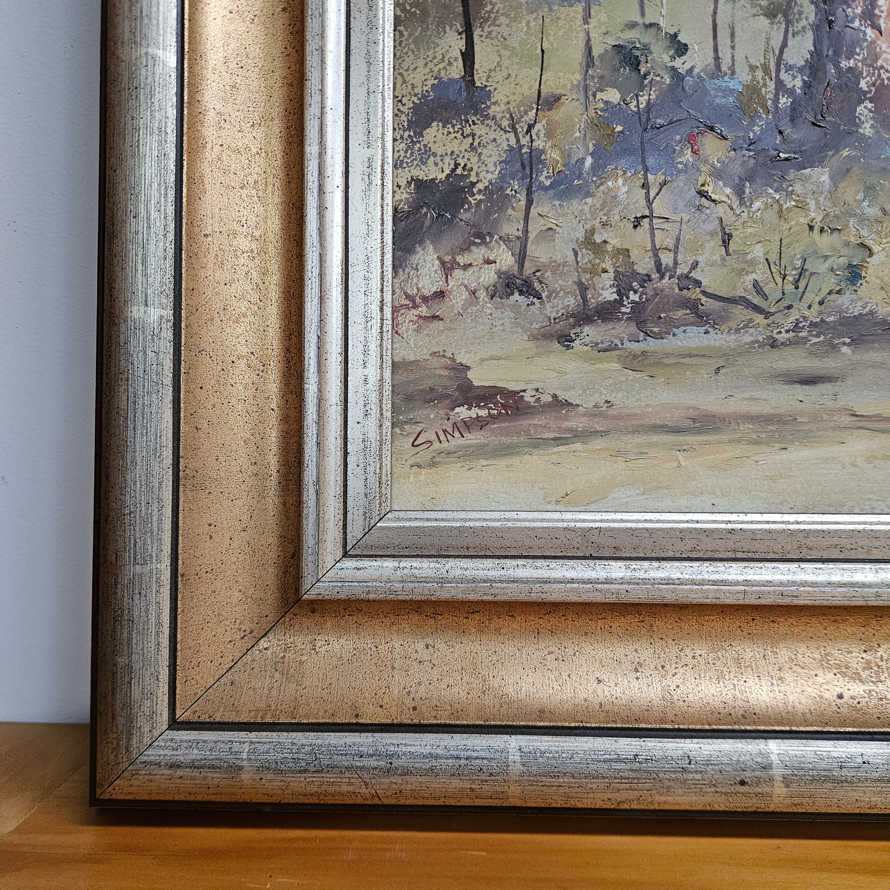Australian Signed Simpson Oil on Board Framed Painting | Antique & Vintage | Moonee Ponds Antiques | Australia Wide