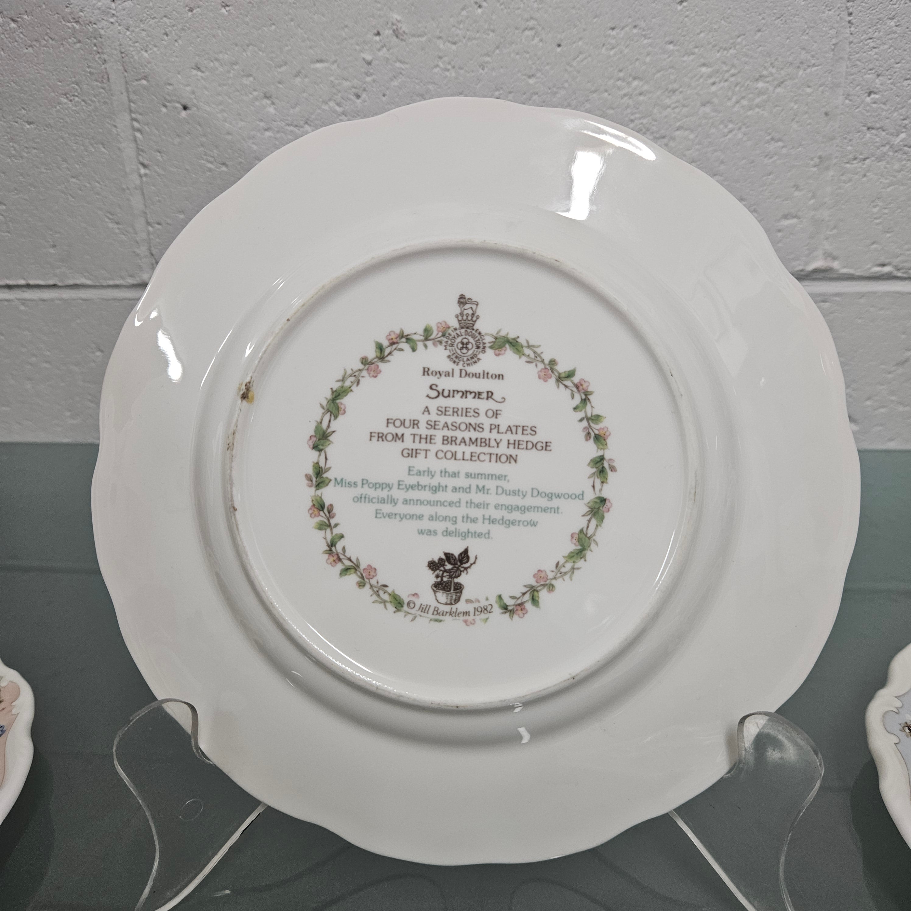 Vintage Set of 4 Seasons Brambly Plates | Antique & Vintage | Moonee Ponds Antiques | Australia Wide Delivery