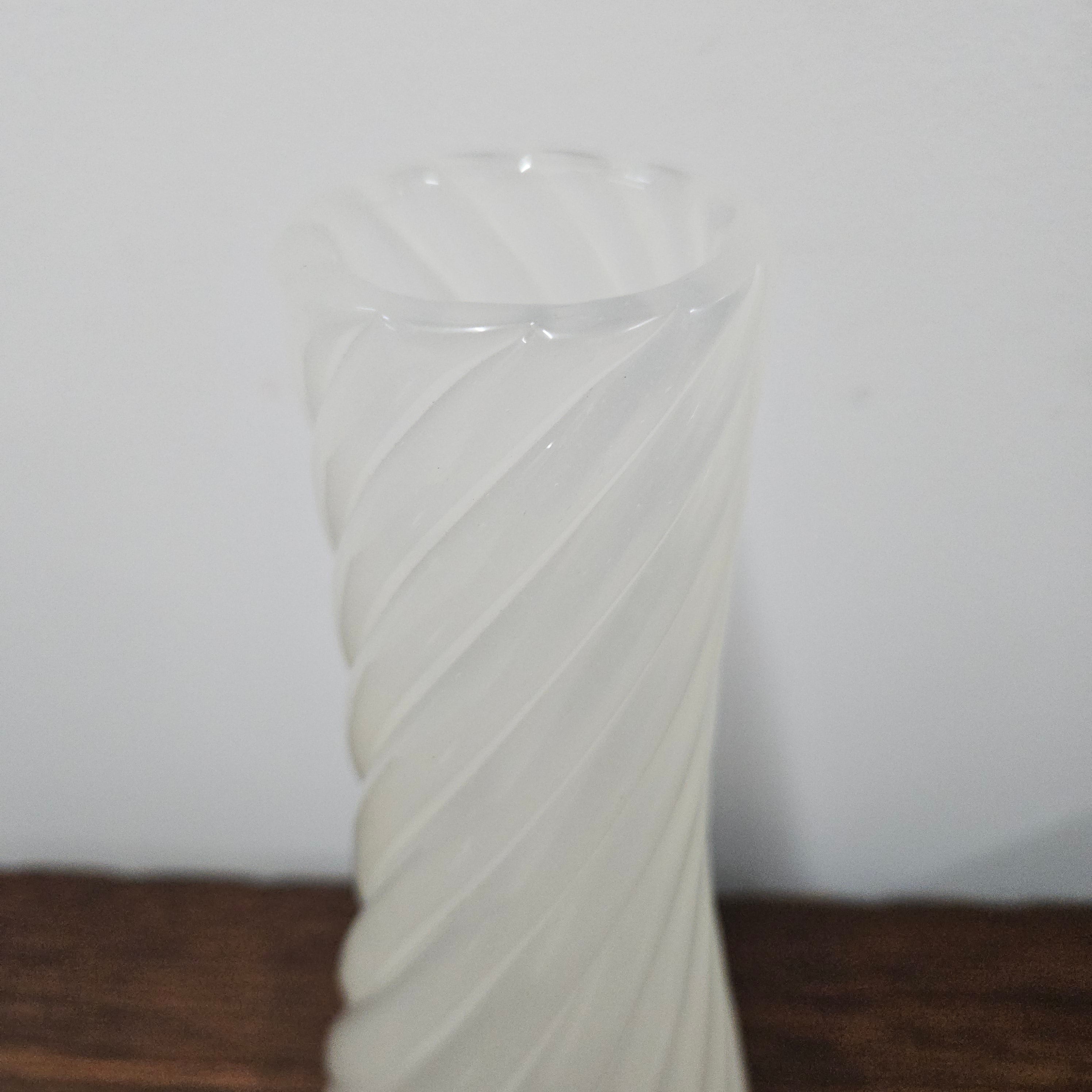 Attractive Vintage Opaline Italian Swirled Glass Vase | Antique & Vintage | Moonee Ponds Antiques | Australia Wide Delivery