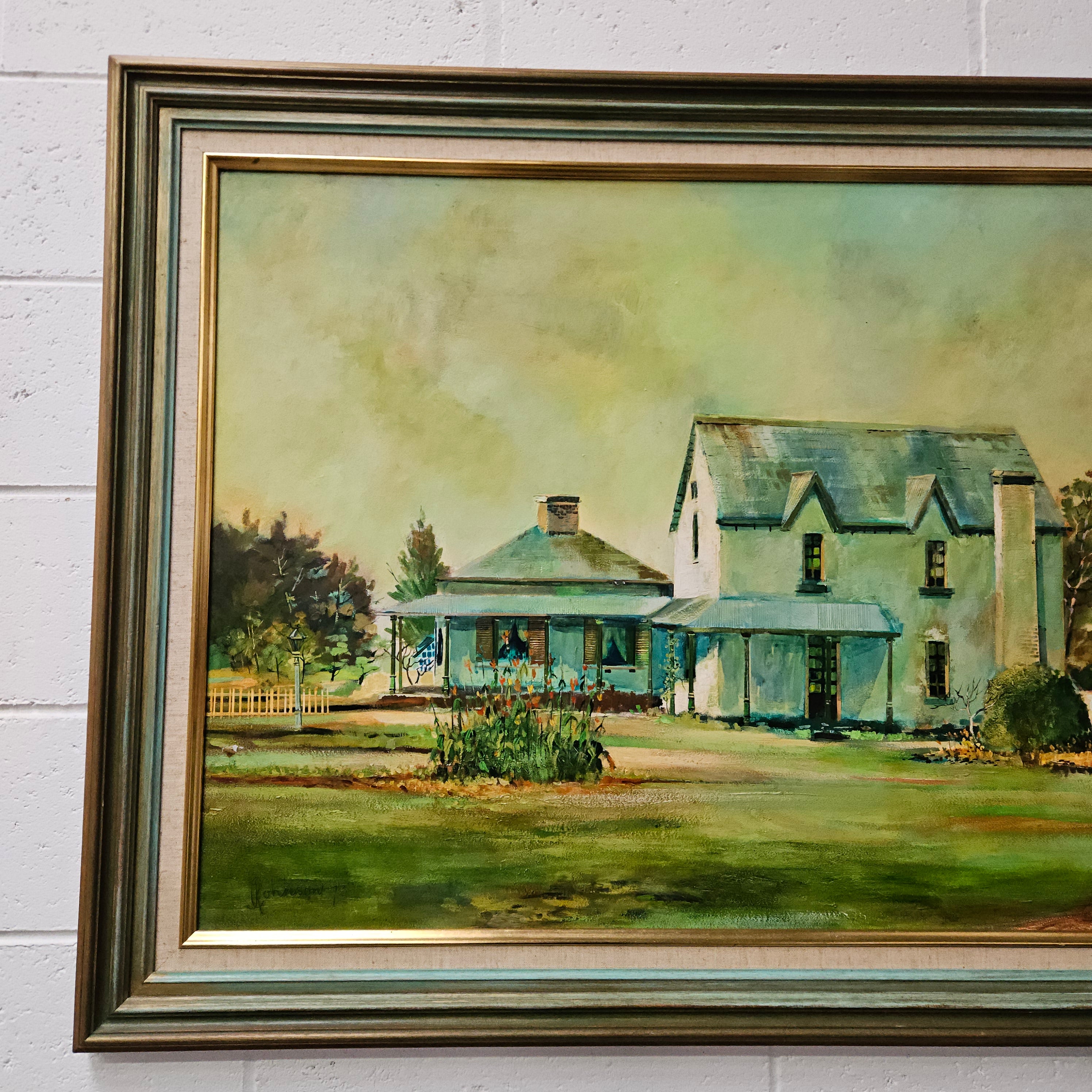 C.R Johnson Framed Oil on Board Painting | Antique & Vintage | Moonee Ponds Antiques | Australia Wide Delivery