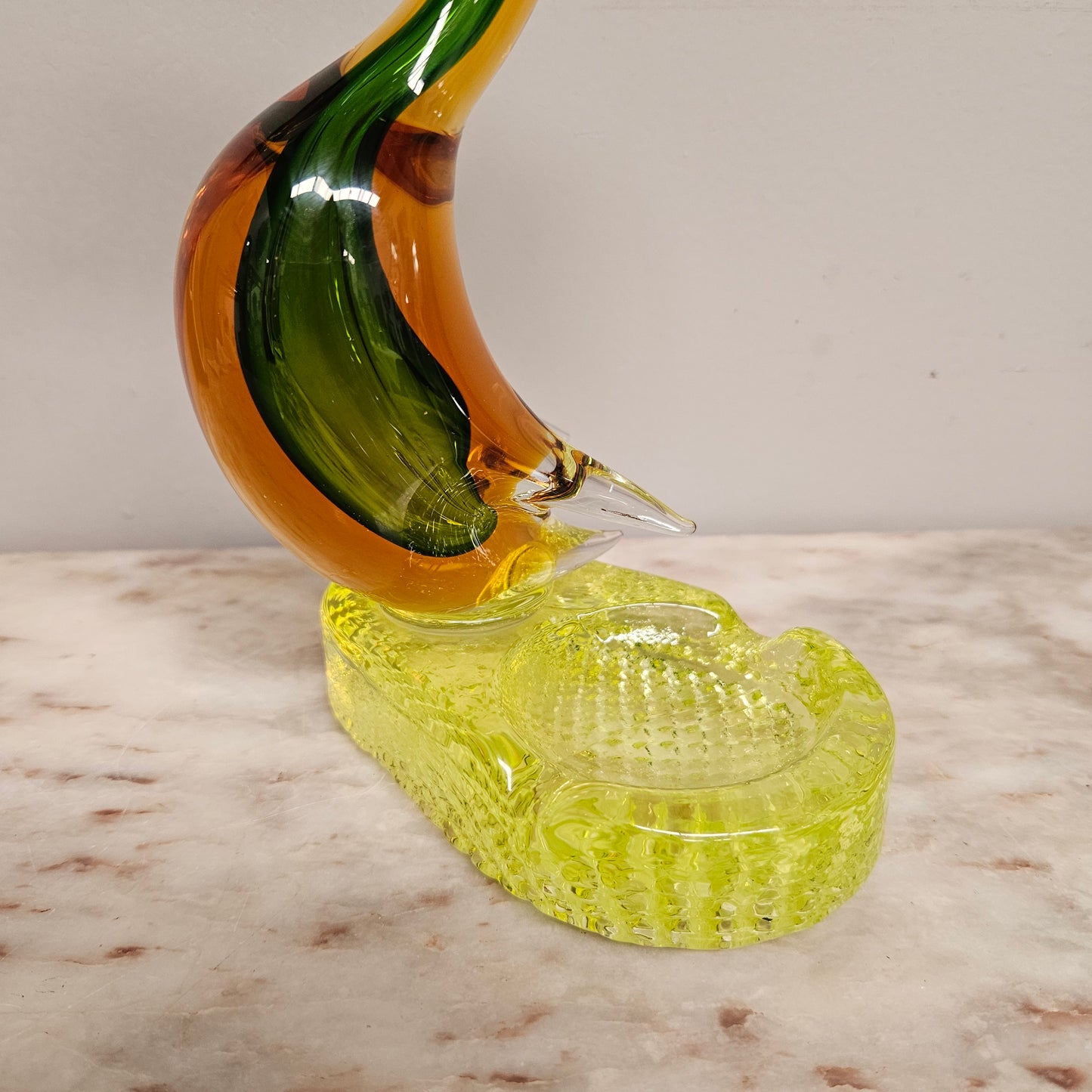 Vintage Murano Glass Duck Ashtray
