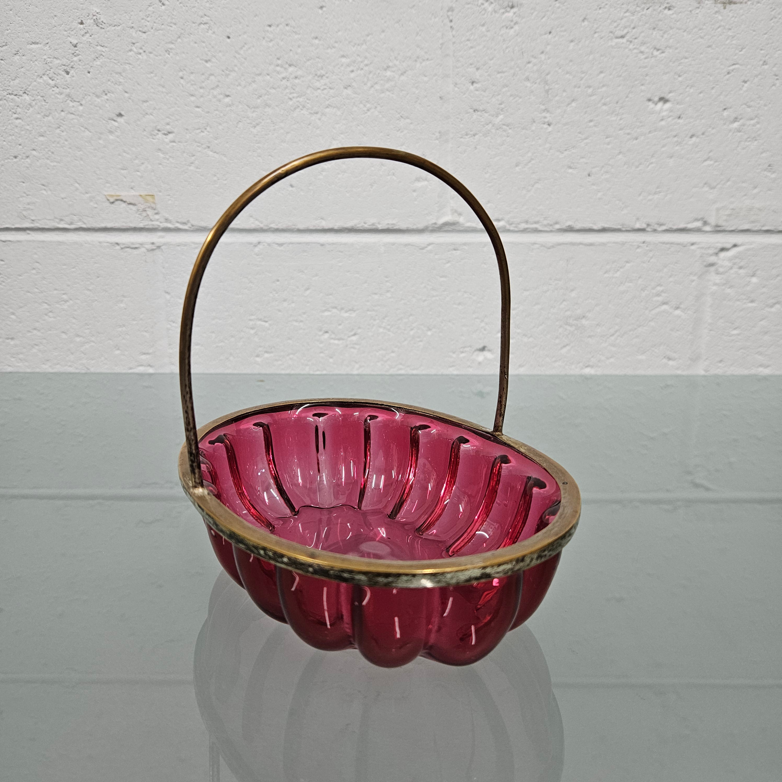 Antique Cranberry Glass Bon Bon Dish | Antique & Vintage | Moonee Ponds Antiques | Australia Wide Delivery