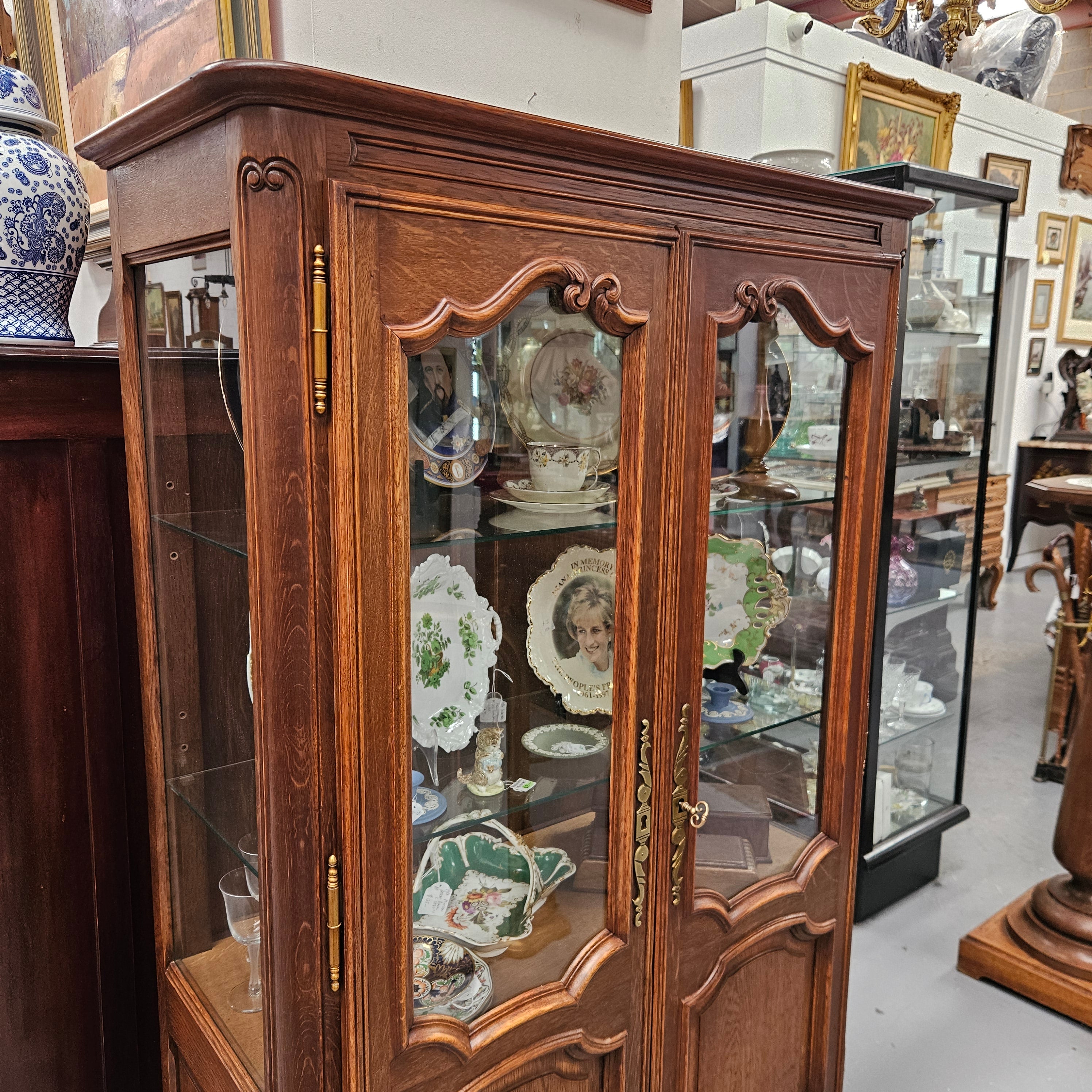 Louis XV Style French Two Door Display Cabinet | Antique & Vintage | Moonee Ponds Antiques | Australia Wide Delivery