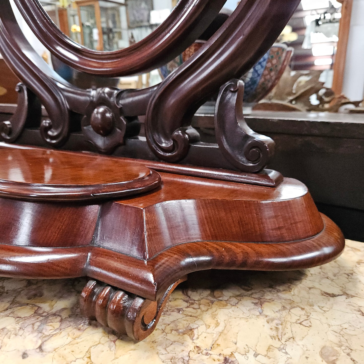 Victorian Mahogany Vanity Mirror