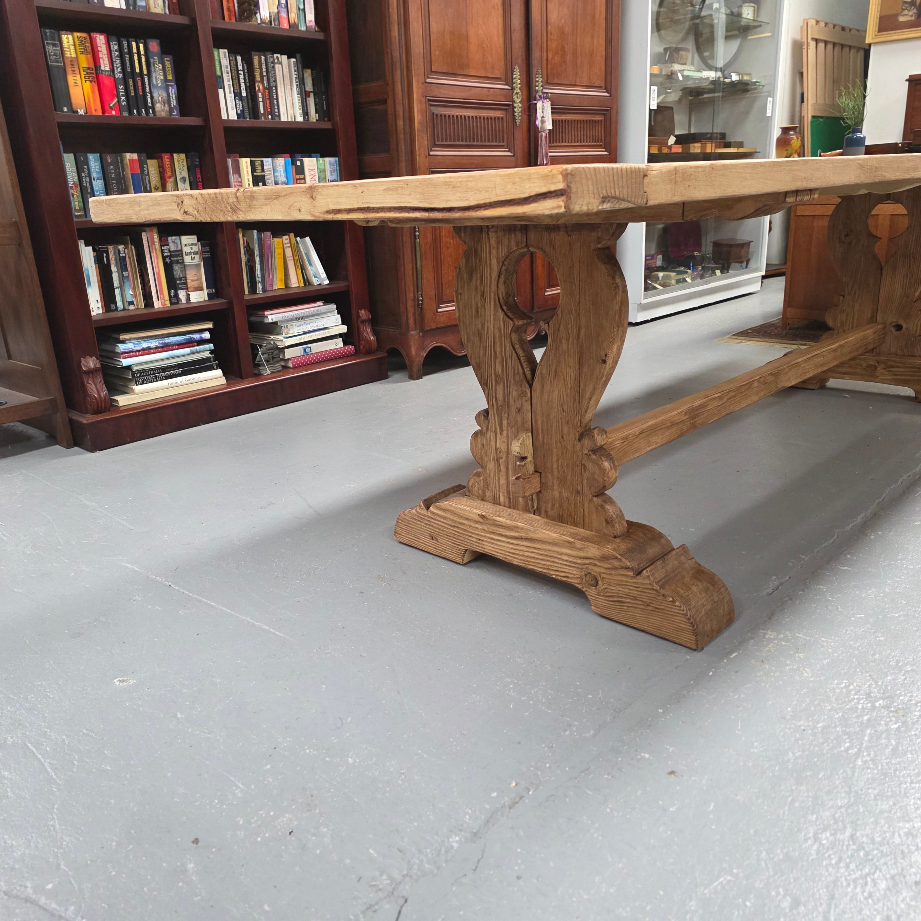 Impressive Vintage Reclaimed Spruce 3 Meter Dining Table | Antique & Vintage | Moonee Ponds Antiques | Australia Wide Delivery