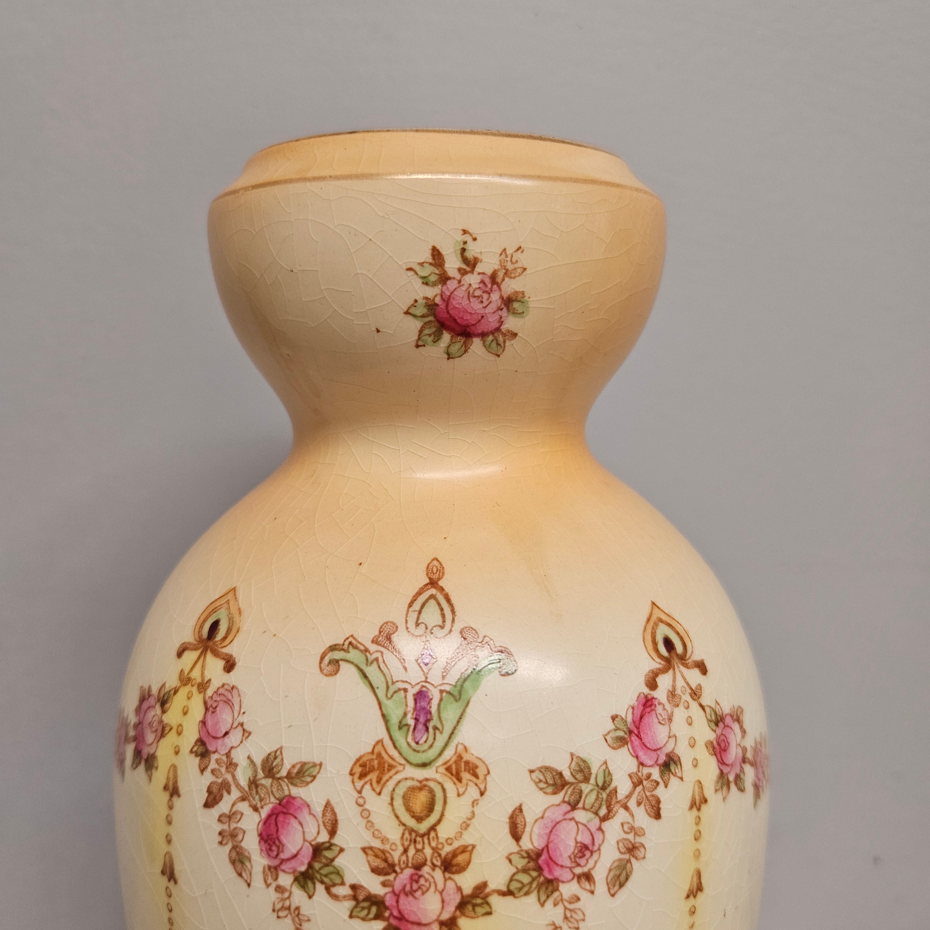 Crown Devon Decorated Vase | Antique & Vintage | Moonee Ponds Antiques | Australia Wide