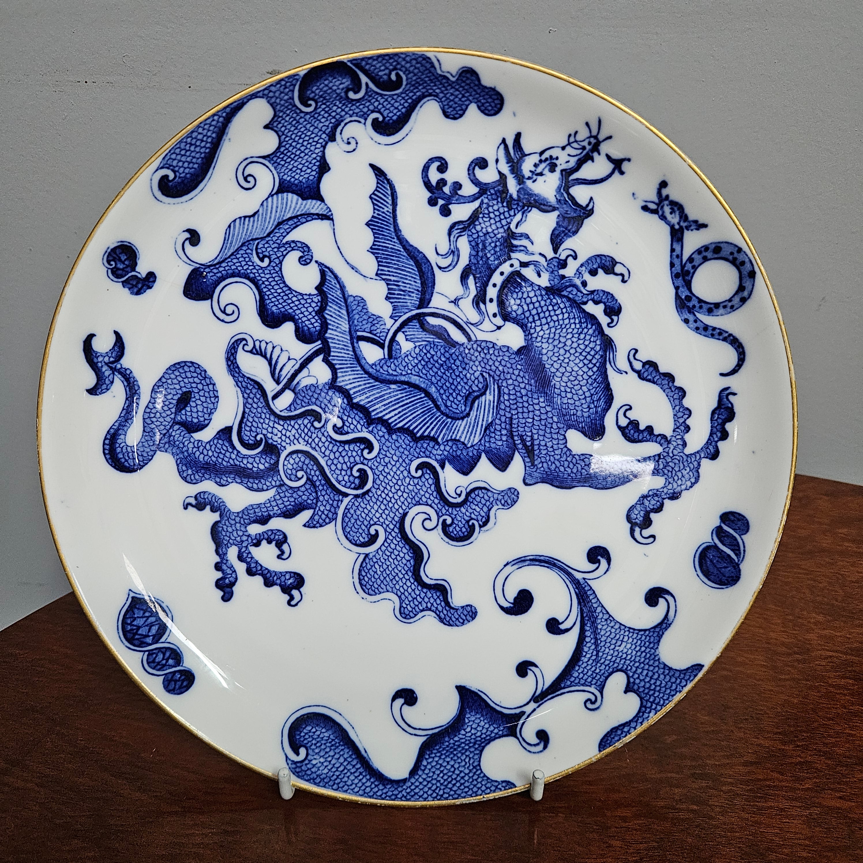 Antique Royal Worcester Dragon Decorated Plated