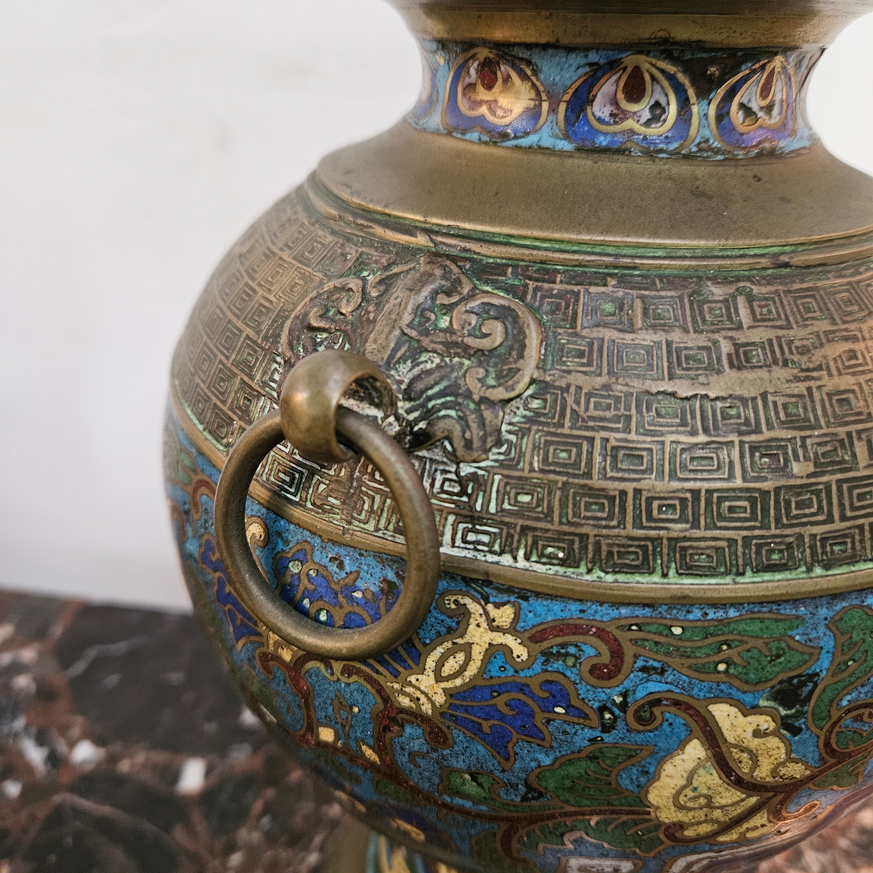 Unusual 19th Century Cloisonné Vase | Antique & Vintage | Moonee Ponds Antiques | Australia Wide Delivery