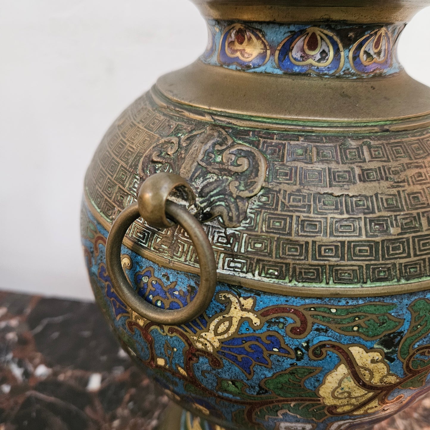 Unusual 19th Century Cloisonné Vase