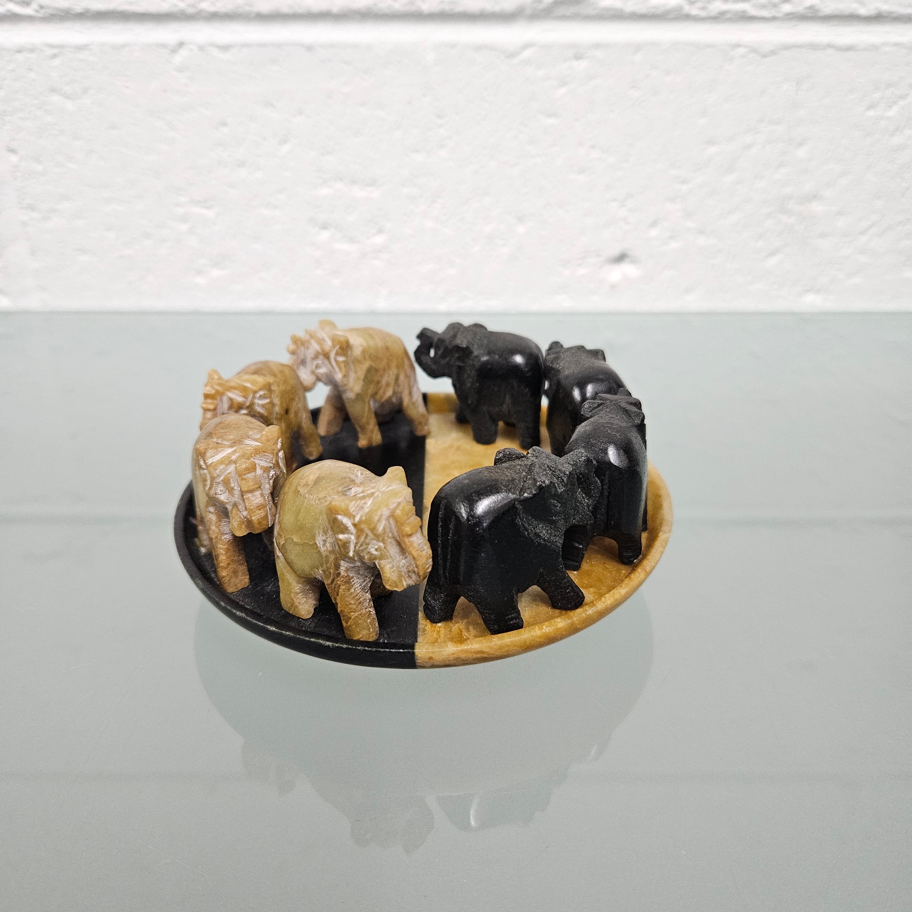 Carved Stone Circle Of Elephants | Antique & Vintage | Moonee Ponds Antiques | Australia Wide Delivery