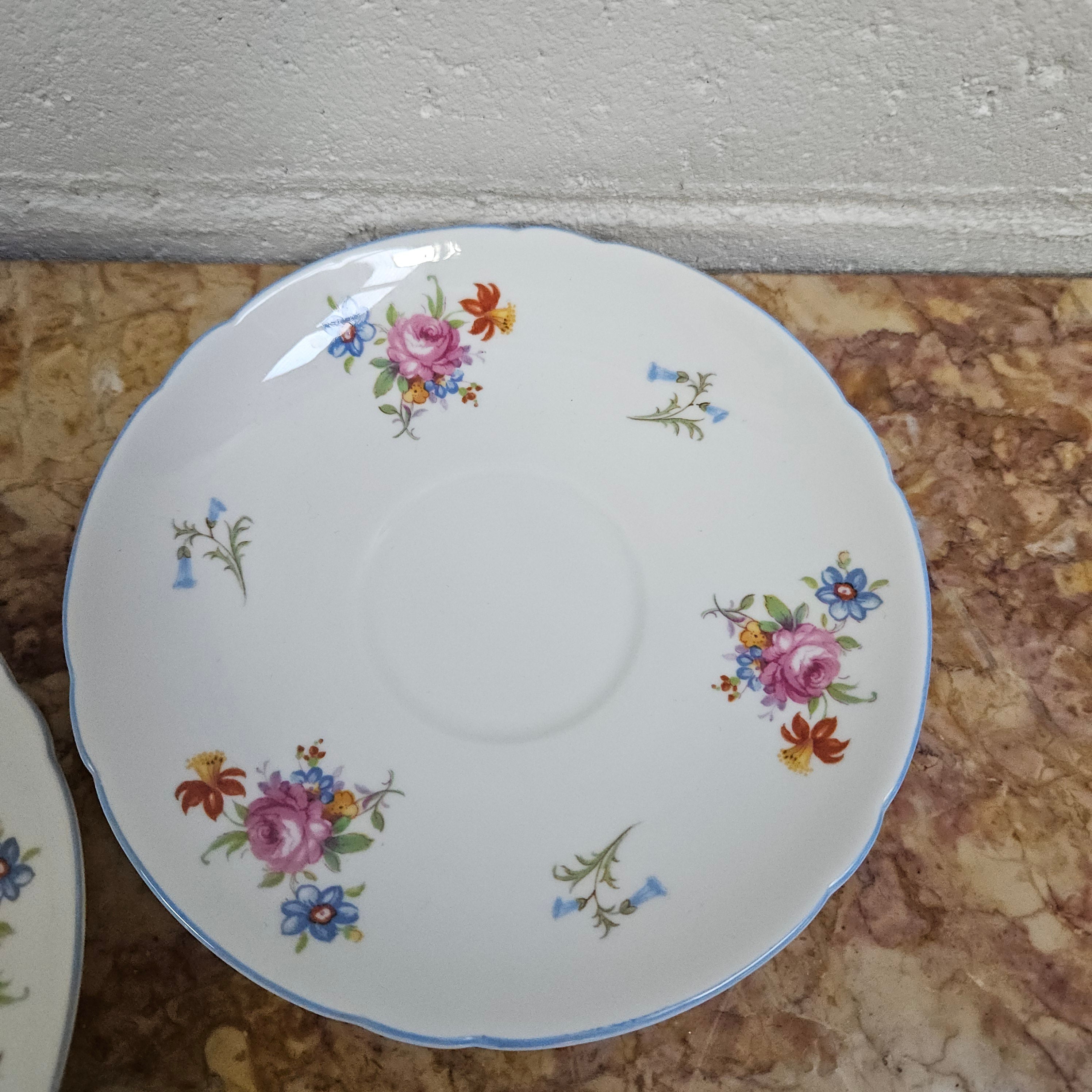 Shelley "Rose" Floral and Bluebell"Trio 2326 | Antique & Vintage | Moonee Ponds Antiques | Australia Wide Delivery