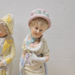 Pair Of Victorian Bisque Figures