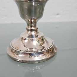 Pair of Birmingham Sterling Silver Candle Holders
