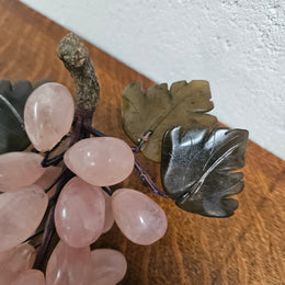 Vintage Chinese Rose Quartz Bunch of Grapes