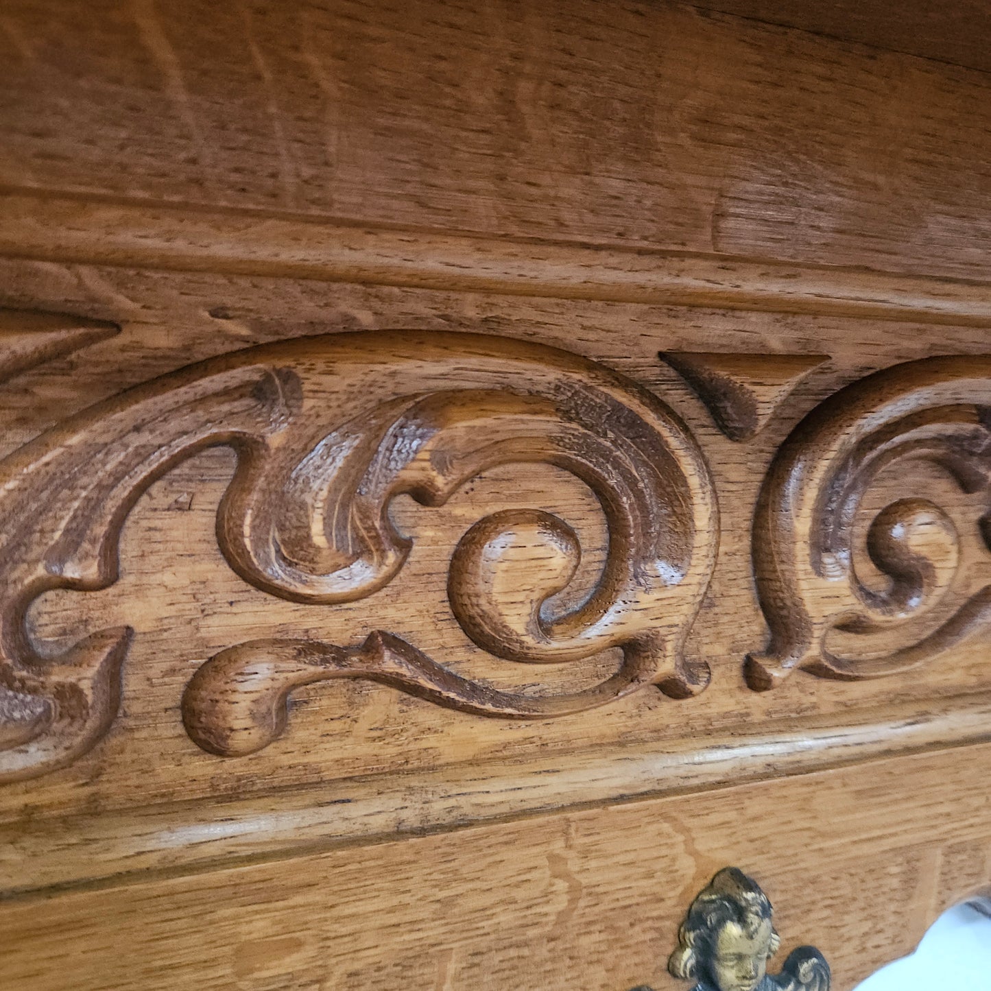 French Oak Wall Carved Coat/Hat Rack