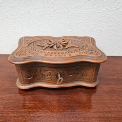 Antique Swiss Walnut Trinket Box | Antique & Vintage | Moonee Ponds Antiques | Australia Wide Delivery