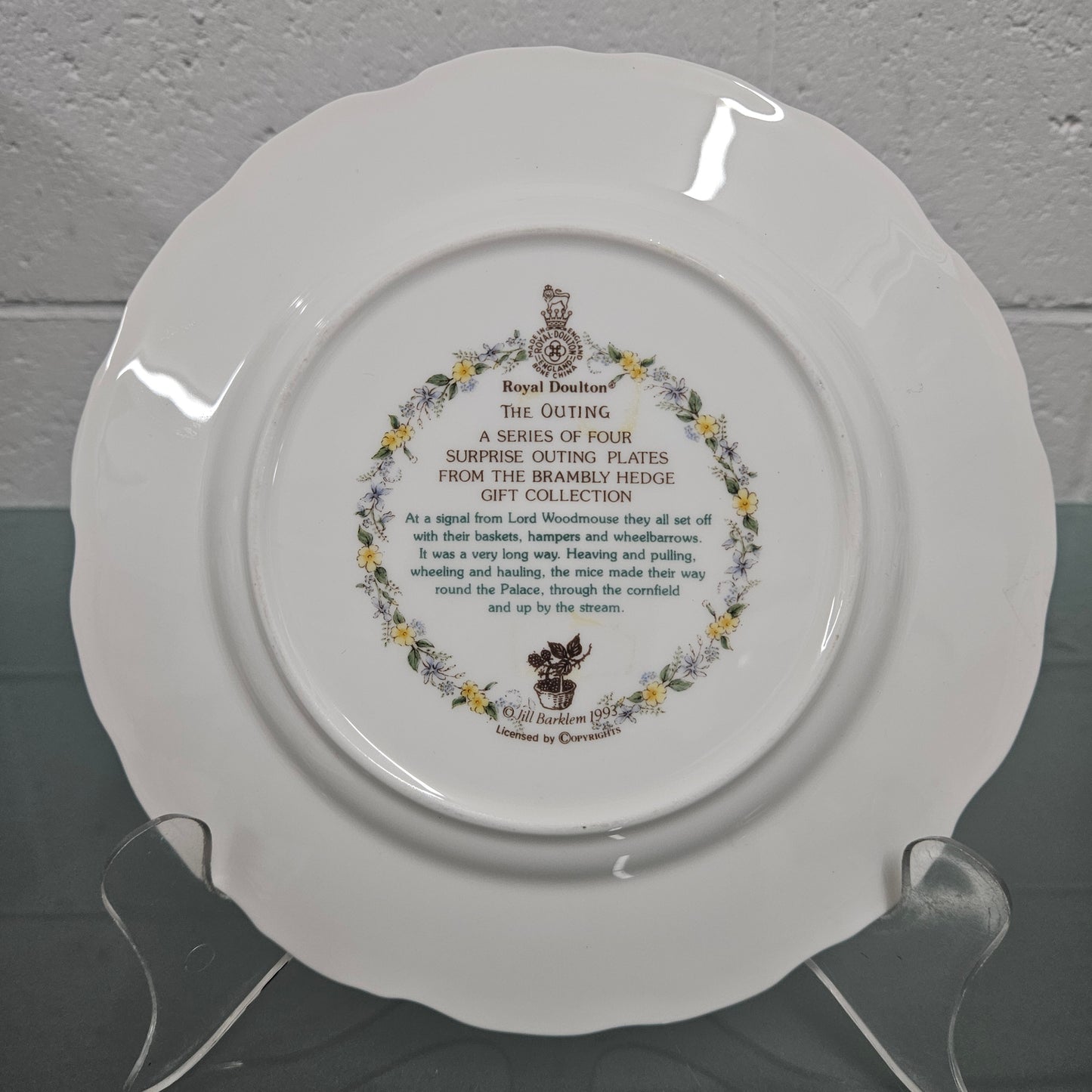 Vintage Royal Doulton Brambly Hedge "The Outing" Plate Made in England