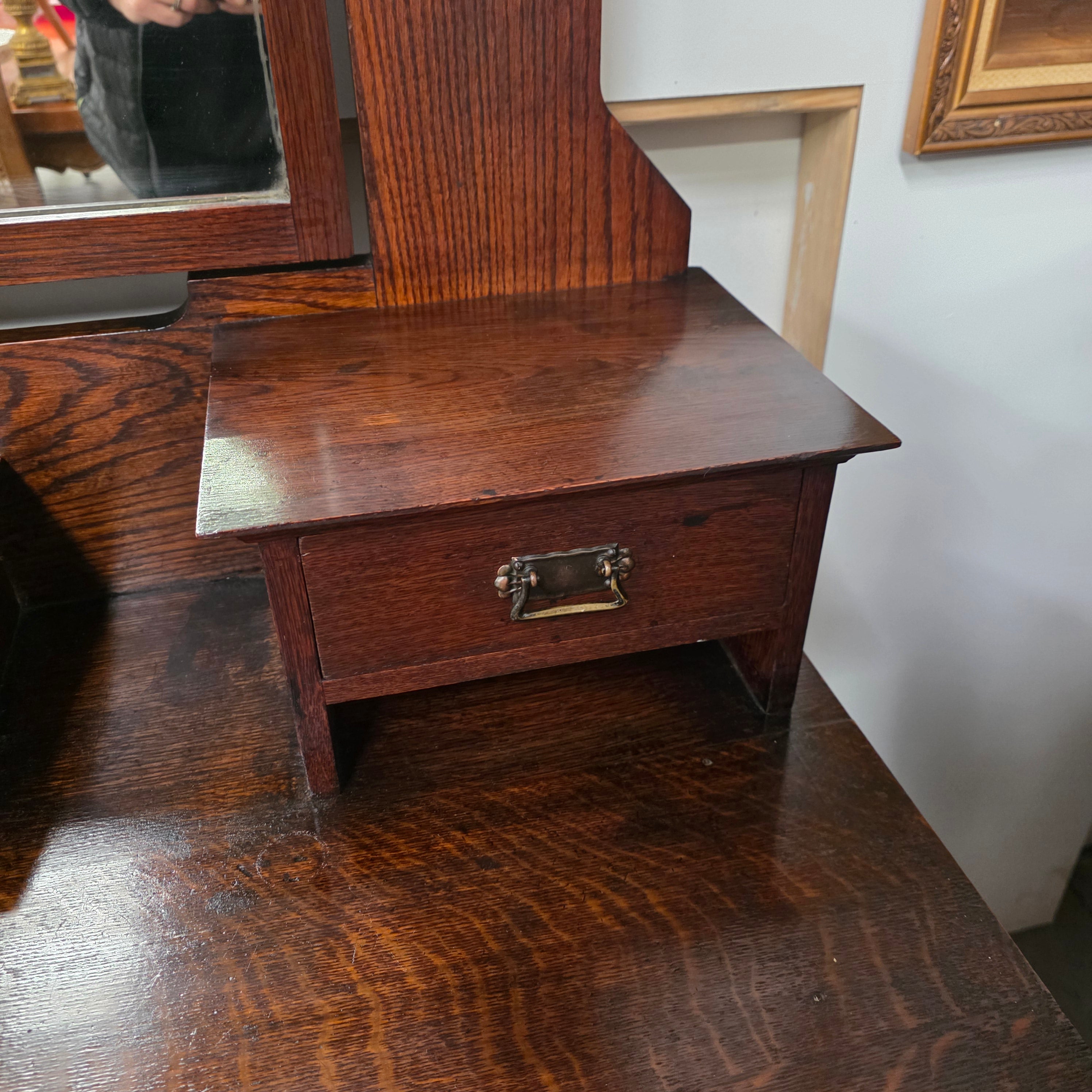 Art and Crafts Oak Dressing Table | Antique & Vintage | Moonee Ponds Antiques | Australia Wide Delivery
