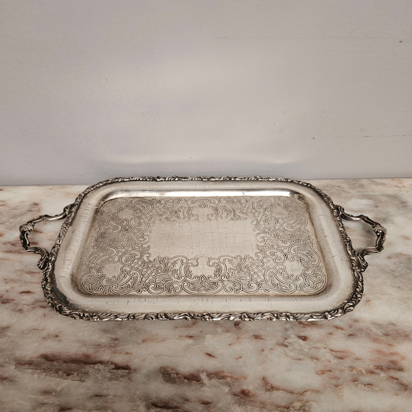 Vintage Sheffield Silver Plated Tray