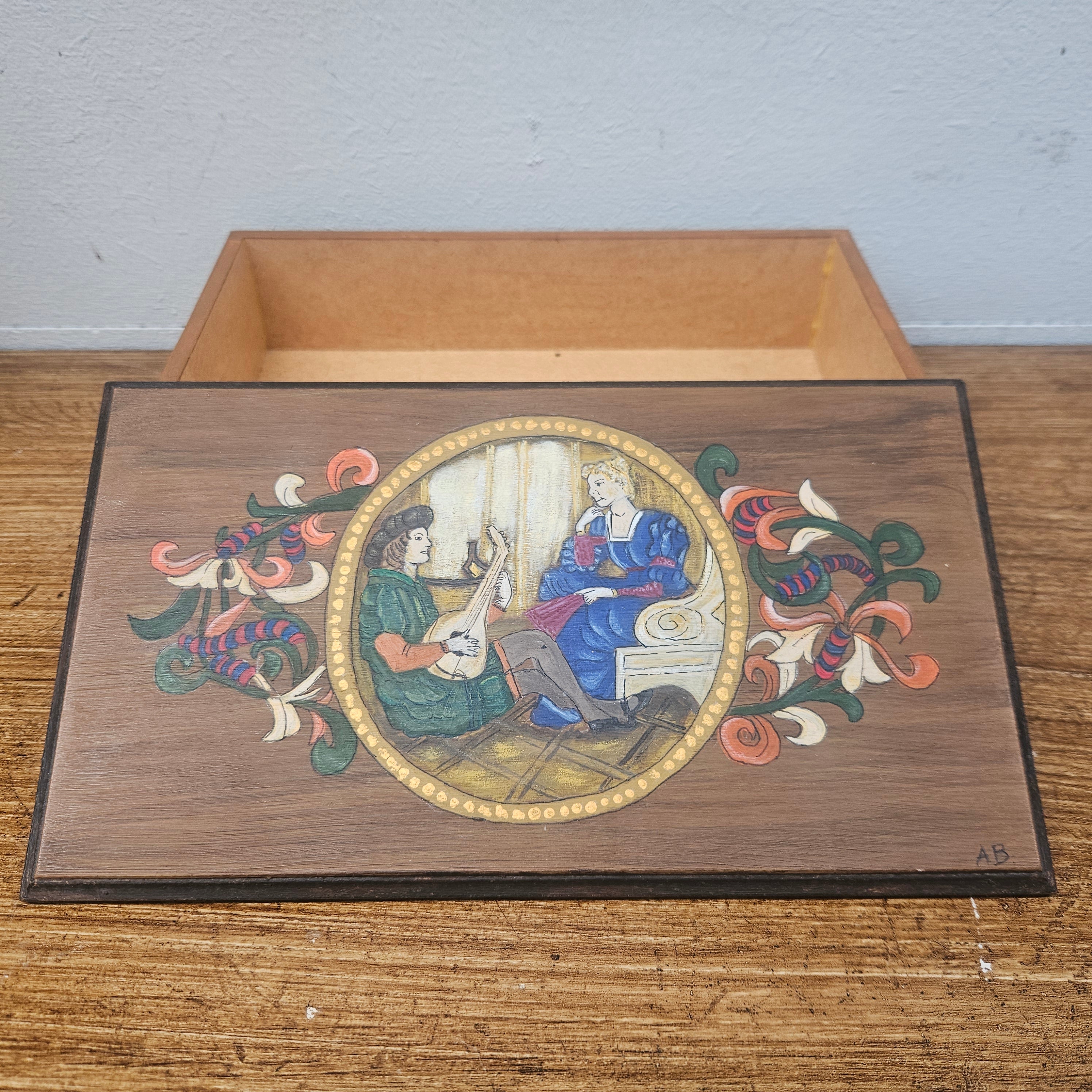 Vintage Hand Made & Painted Jewellery Box | Antique & Vintage | Moonee Ponds Antiques | Australia Wide Delivery