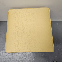 French Oak Footstool With Yellow Upholstery | Antique & Vintage | Moonee Ponds Antiques | Australia Wide Delivery