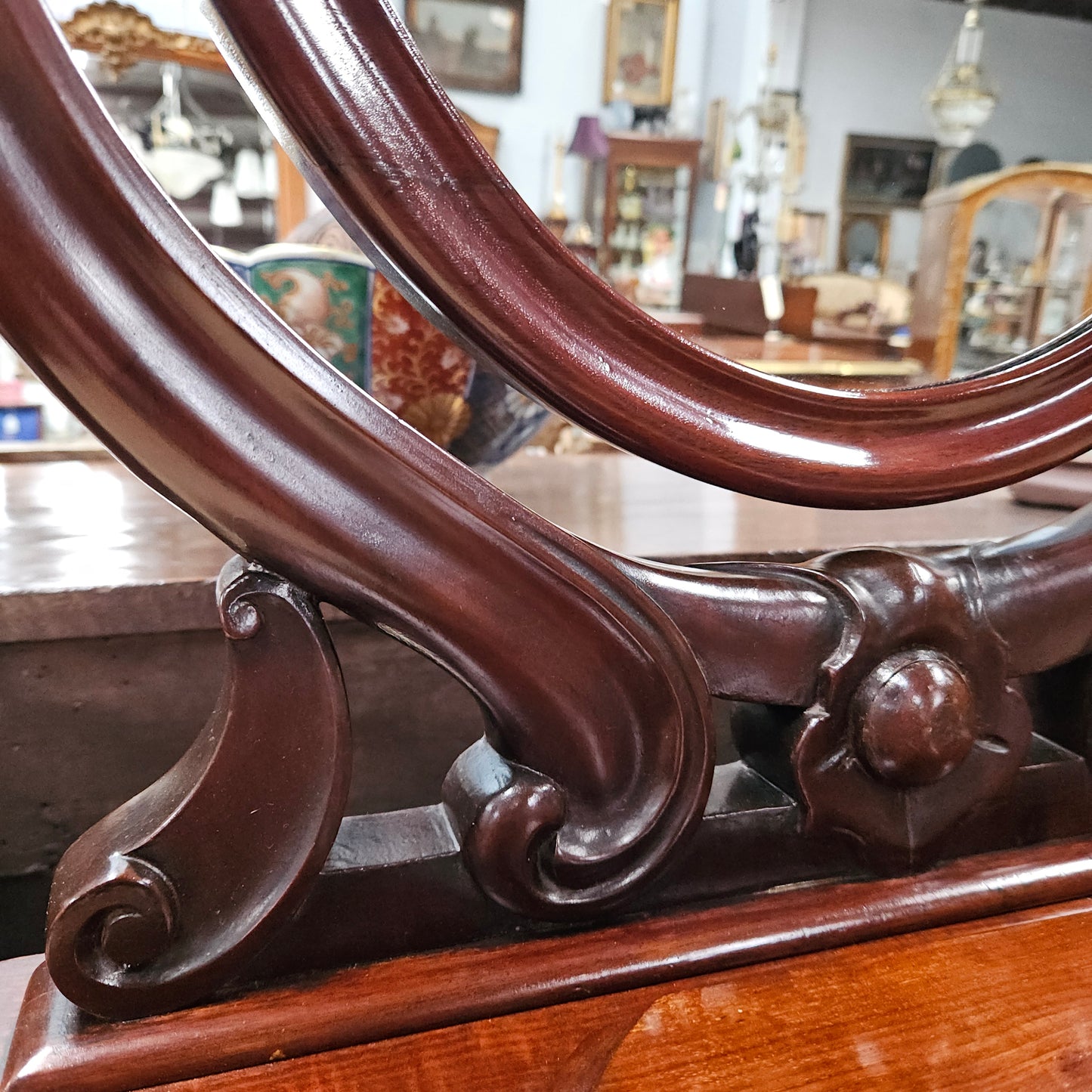 Victorian Mahogany Vanity Mirror