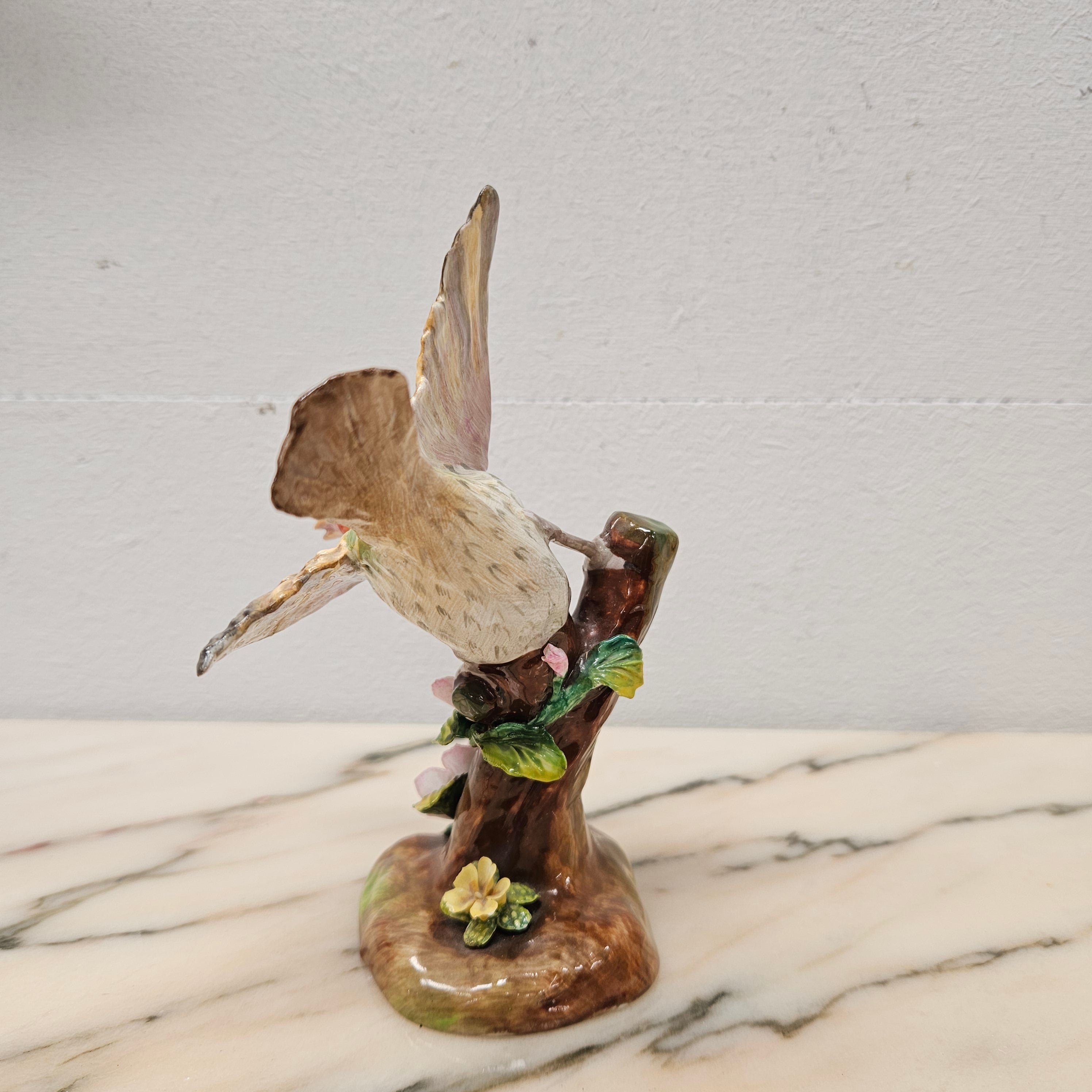Finch Bird Figurine Crown Staffordshire Signed J T Jones | Antique & Vintage | Moonee Ponds Antiques | Australia Wide Delivery