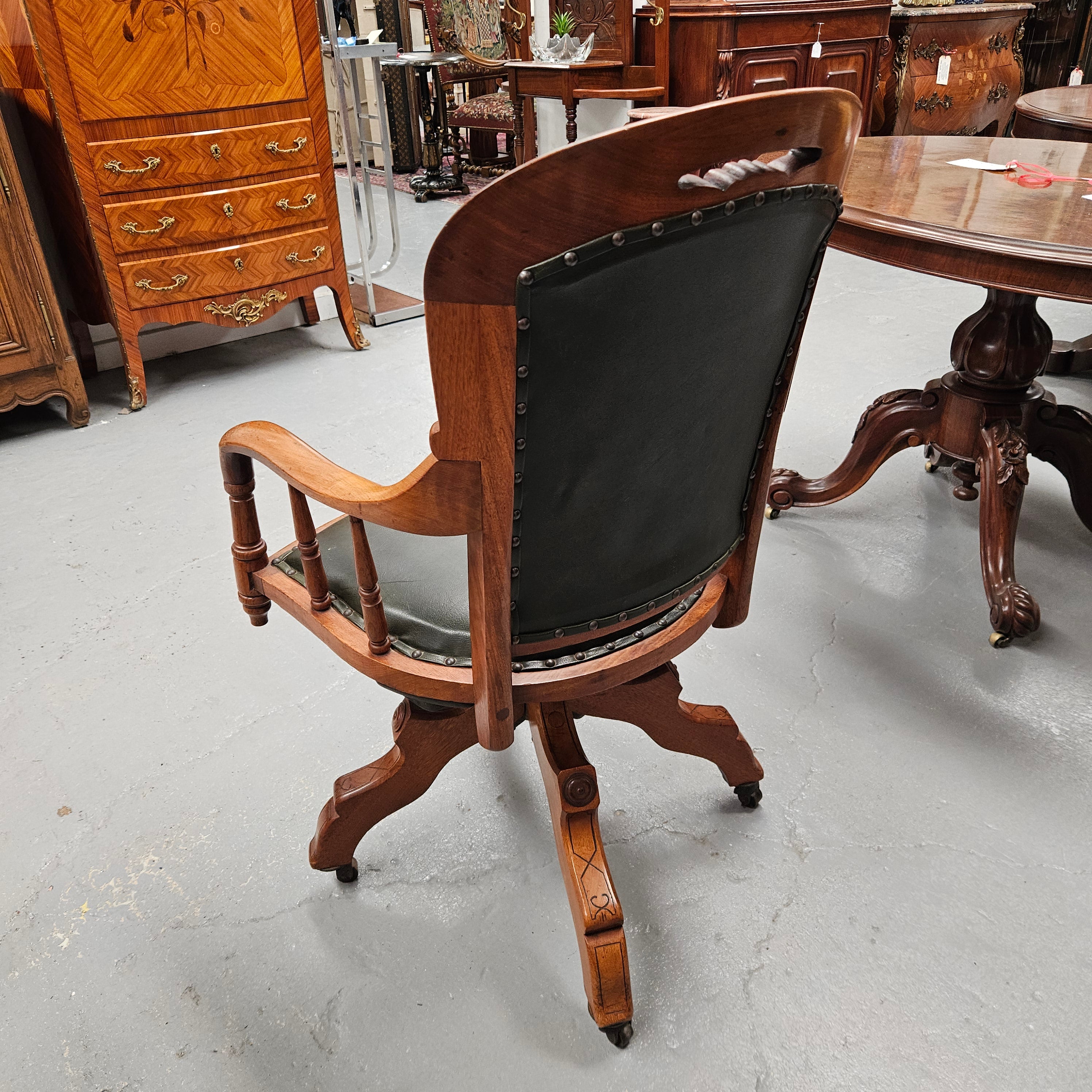 Very attractive Edwardian Mahogany Desk Chair | Antique & Vintage | Moonee Ponds Antiques | Australia Wide Delivery