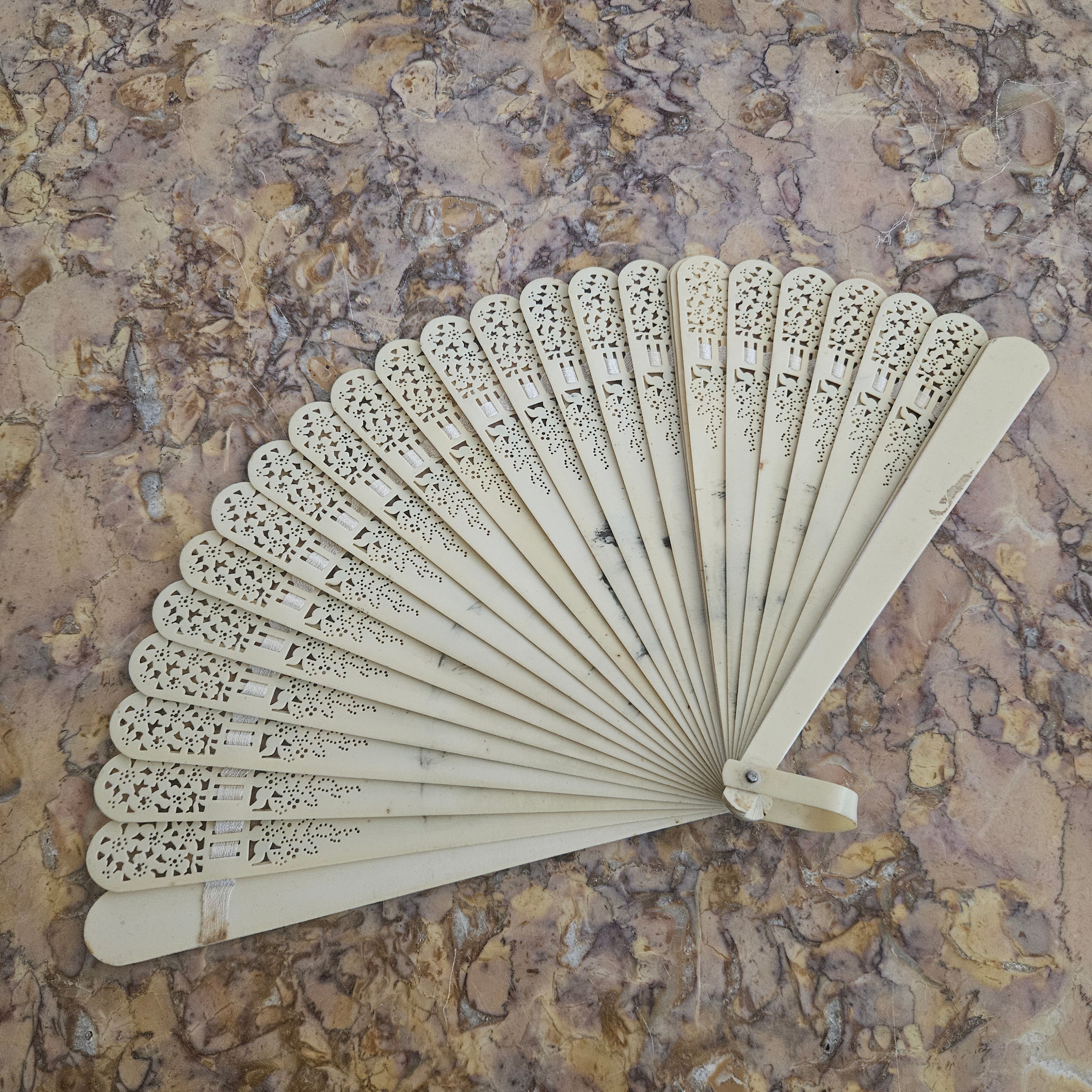 Art Deco Celluloid Fan Hand Painted | Antique & Vintage | Moonee Ponds Antiques | Australia Wide Delivery