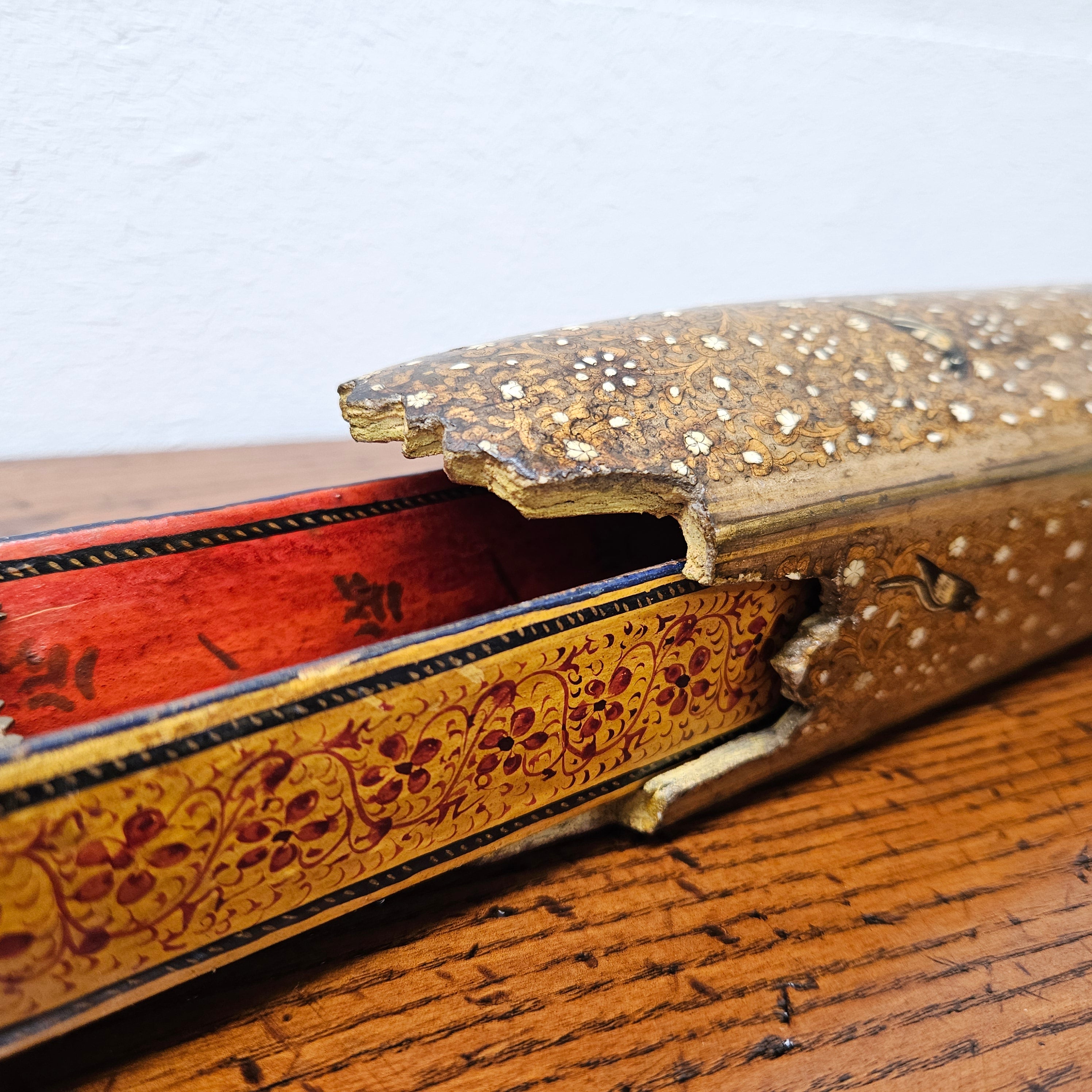 Early 19th Century Kashmiri Papier-Mâché Box | Antique & Vintage | Moonee Ponds Antiques | Australia Wide Delivery