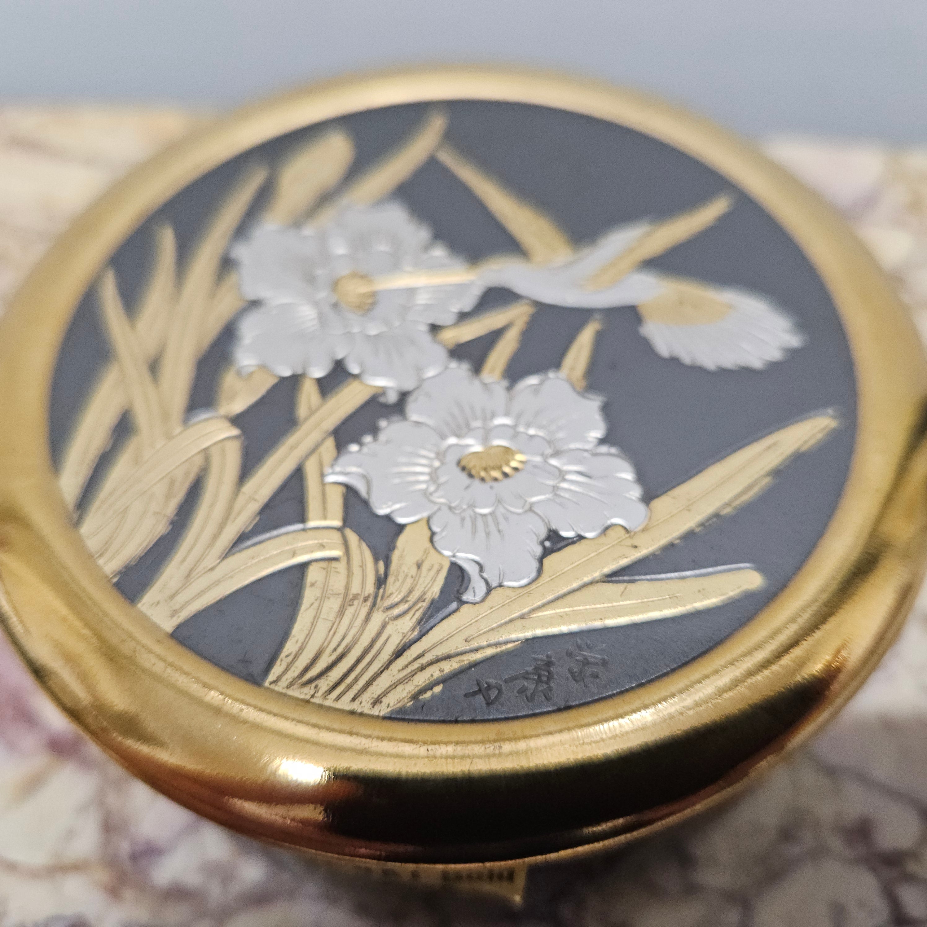 Japanese 'The Art Of Chokin' 24K Gold Edged Engraved Trinket Box