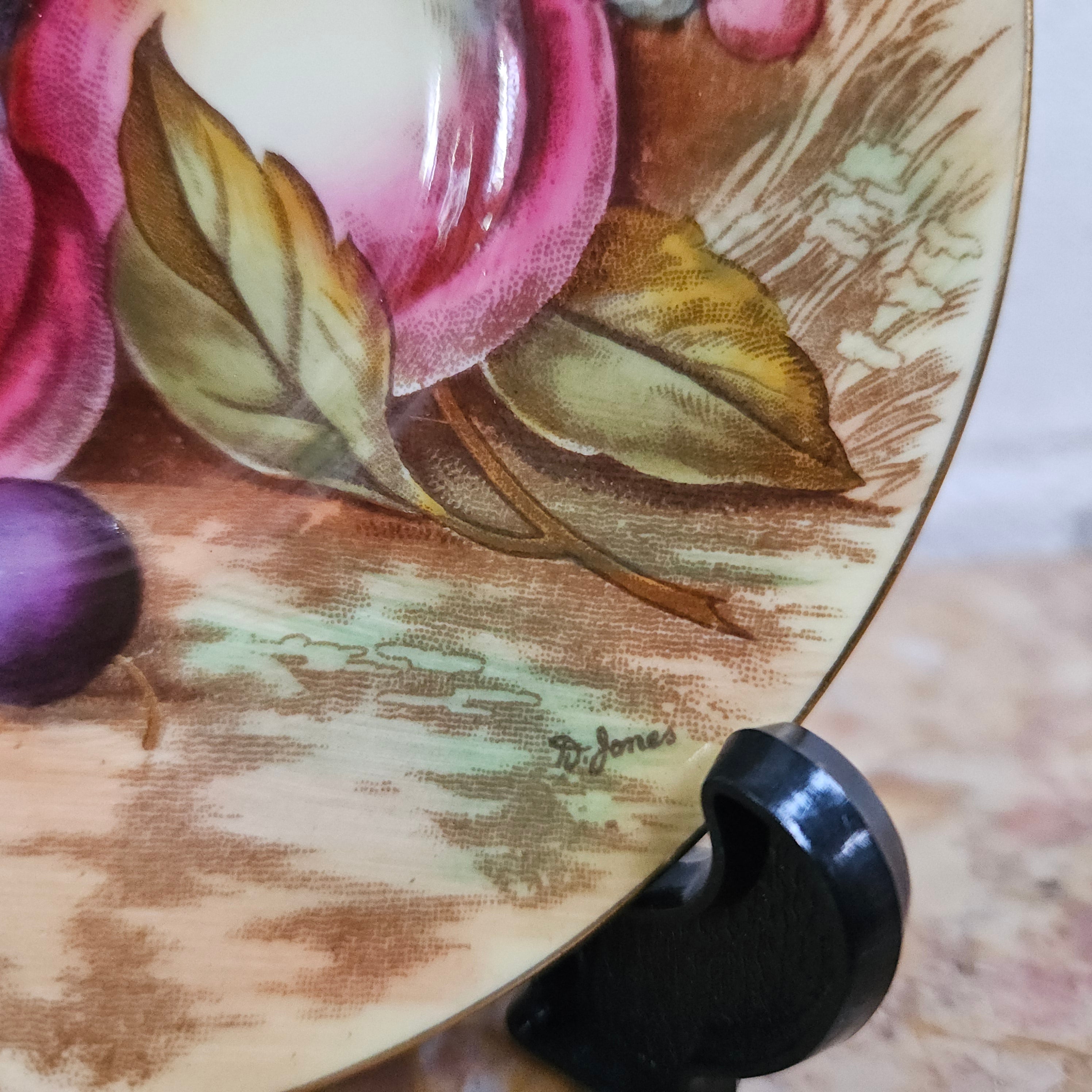 Small Vintage Aynsley Orchard Fruit Signed Dish | Antique & Vintage | Moonee Ponds Antiques | Australia Wide Delivery