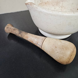 Antique Sheoak/Ceramic Apothecary Mortar and Pestle | Antique & Vintage | Moonee Ponds Antiques | Australia Wide Delivery