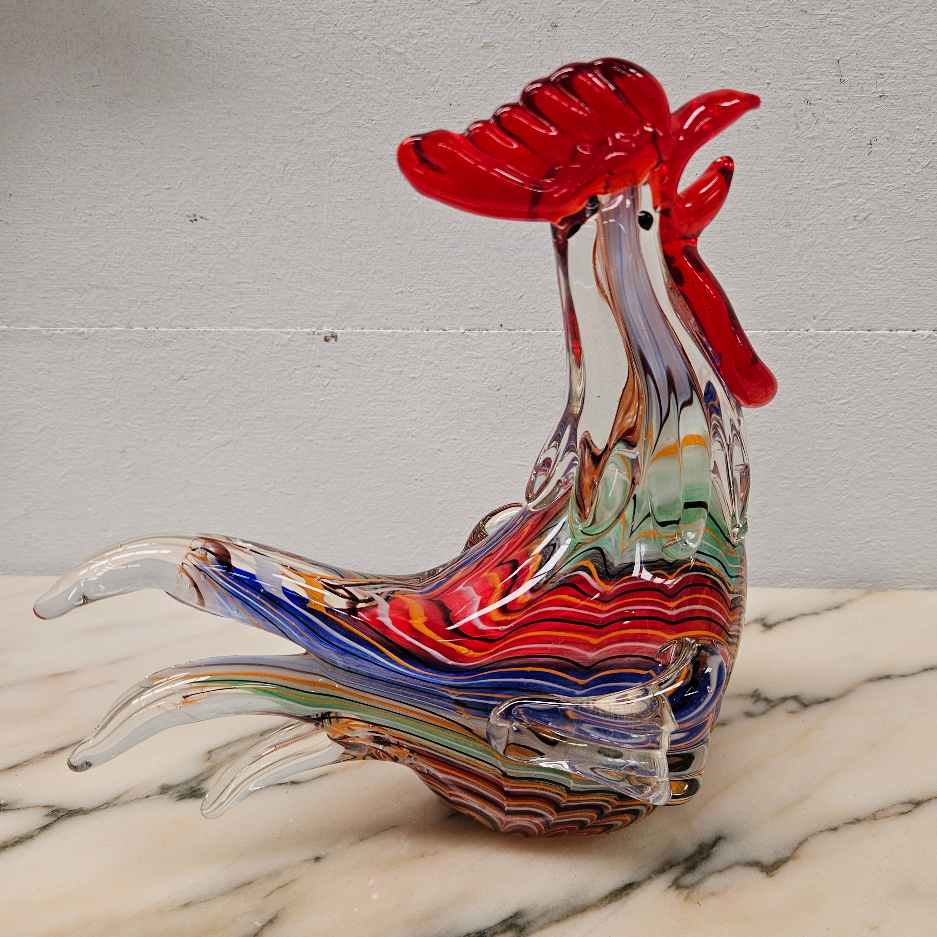 Vintage Art Glass Rooster | Antique & Vintage | Moonee Ponds Antiques | Australia Wide